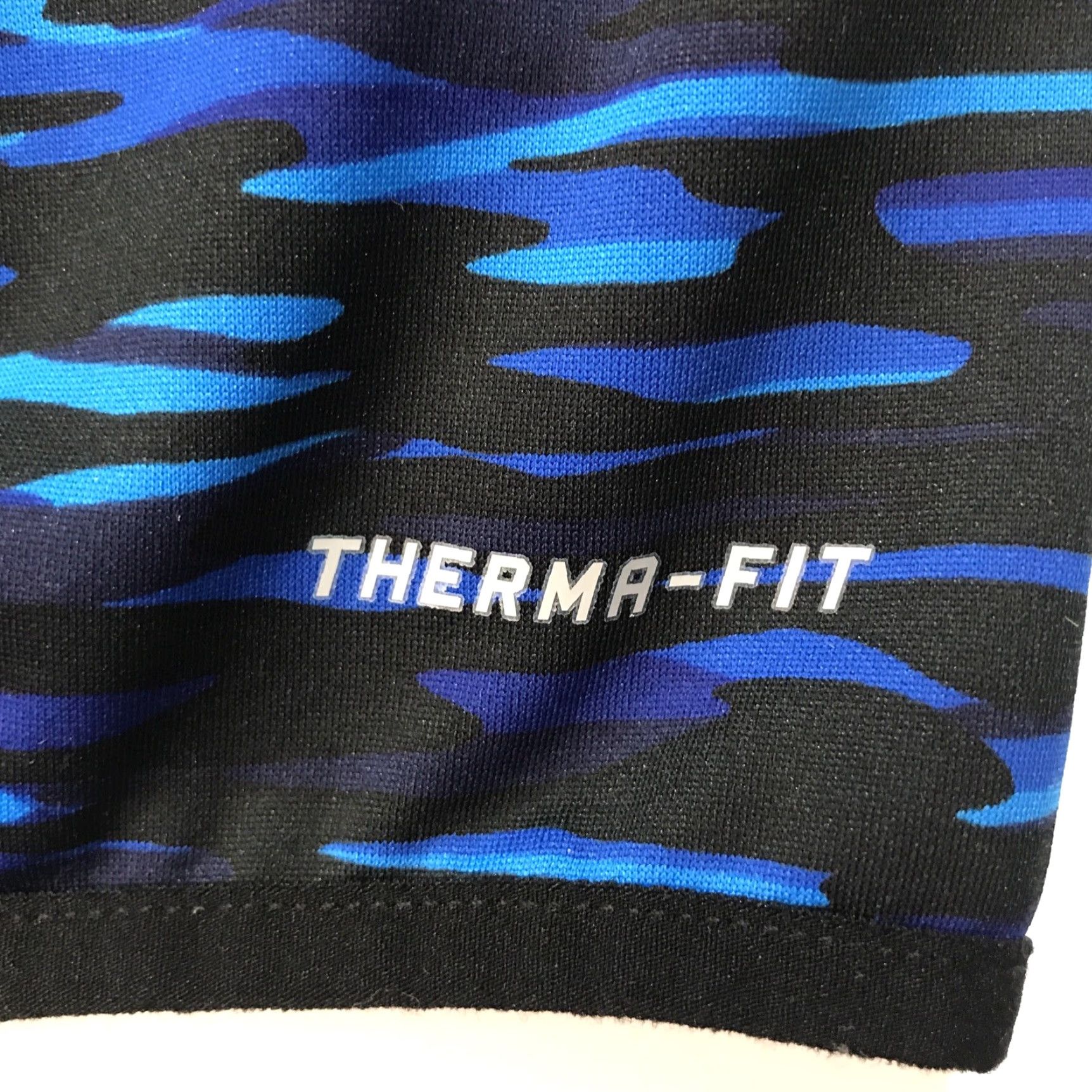 Nike Nike Womens Hoodie Sweatshirt Fleece Therma Fit Running M Blue Camo High Neck Size M / US 6-8 / IT 42-44 - 4 Thumbnail