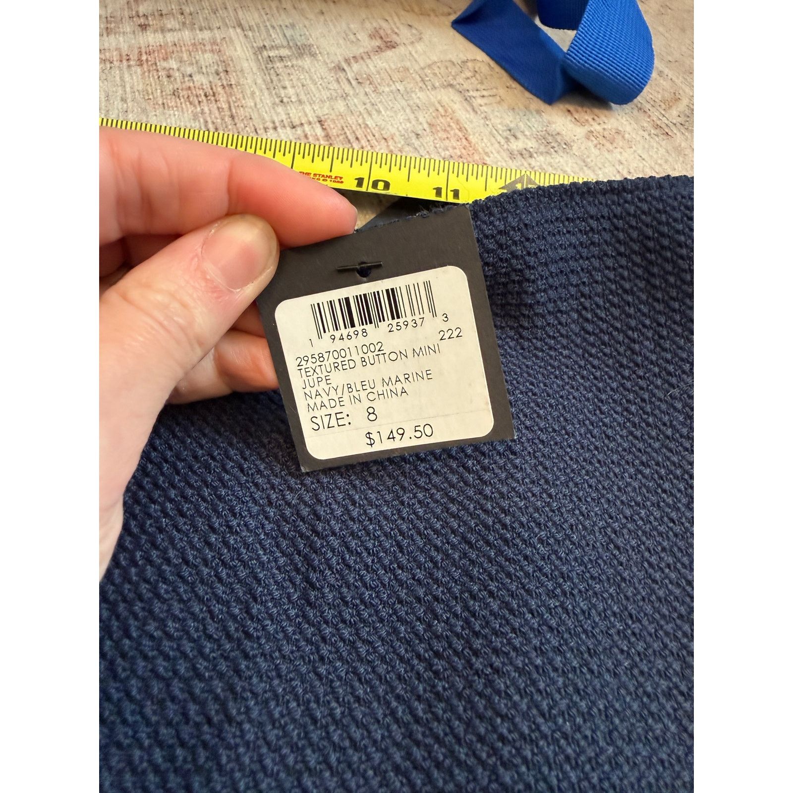 Club Monaco Club Monaco NWT Navy Blue Button Mini Skirt Sz 8, MP $150 Size 30" / US 8 / IT 44 - 4 Thumbnail