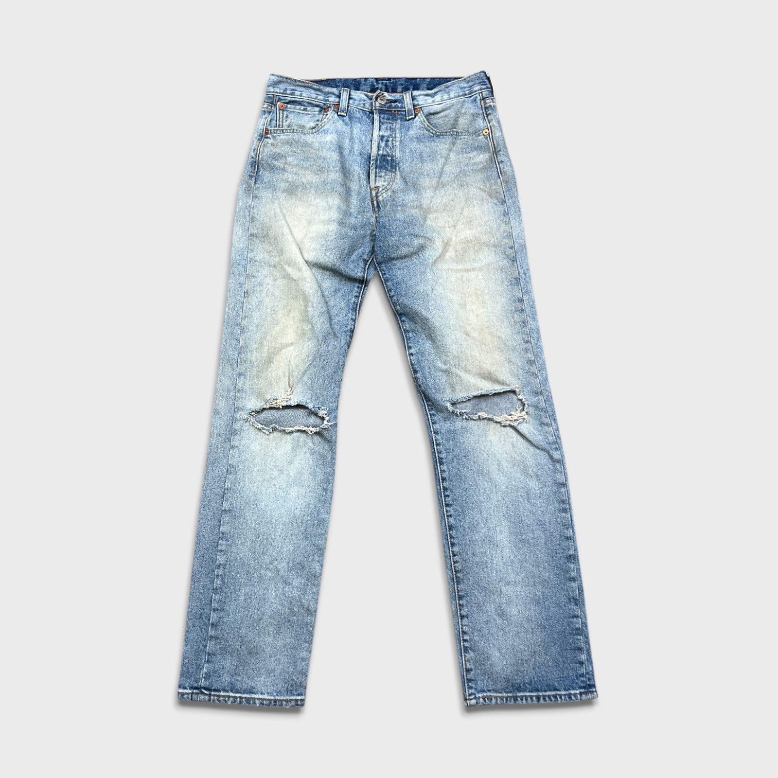 Levi's × Vintage Levi's 501 Jeans 31x32 Original Straight Distress Denim Pant Size US 31 - 1 Thumbnail