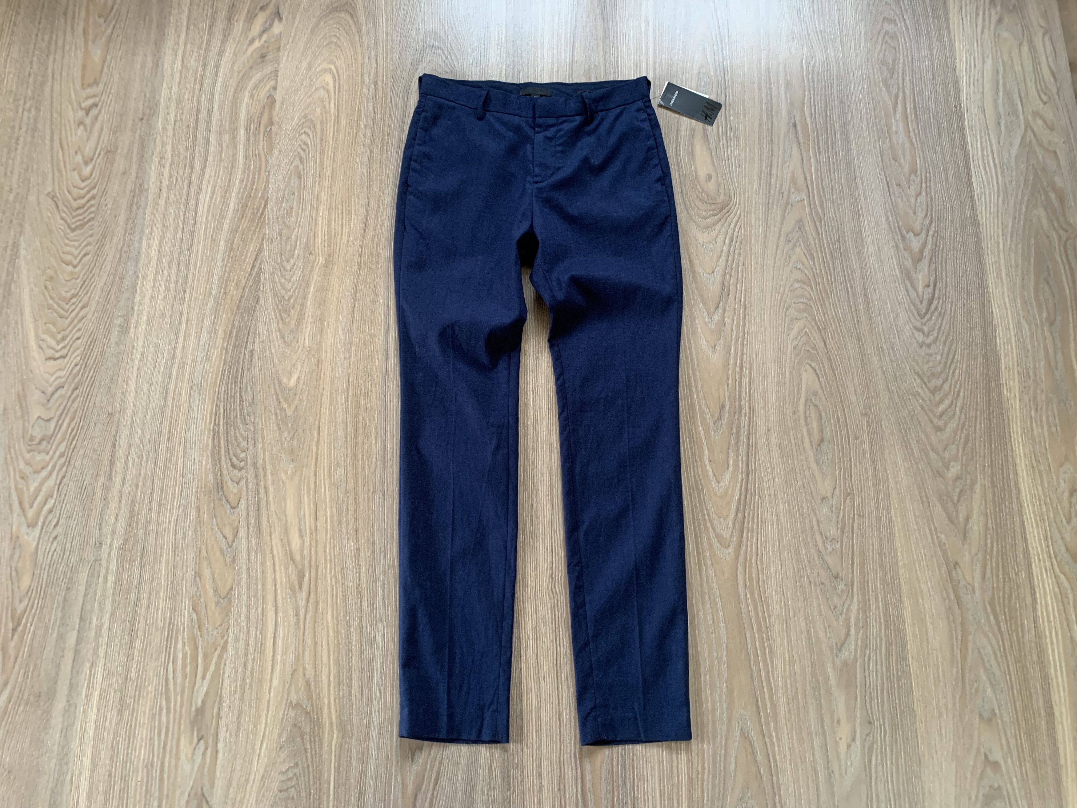 H&M H&M Linen Blend New Blue Pants Trousers Size 44R - 1 Thumbnail