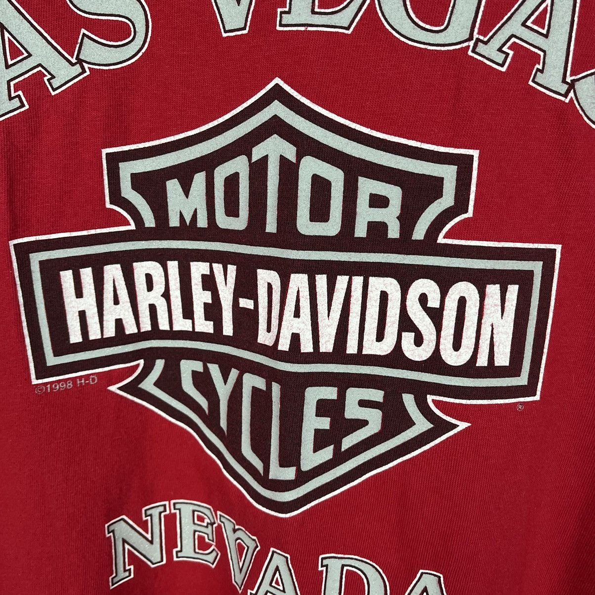 Harley Davidson Vintage Harley Davidson y2k Las Vegas big logo tee 1998 Size US XL / EU 56 / 4 - 14 Thumbnail