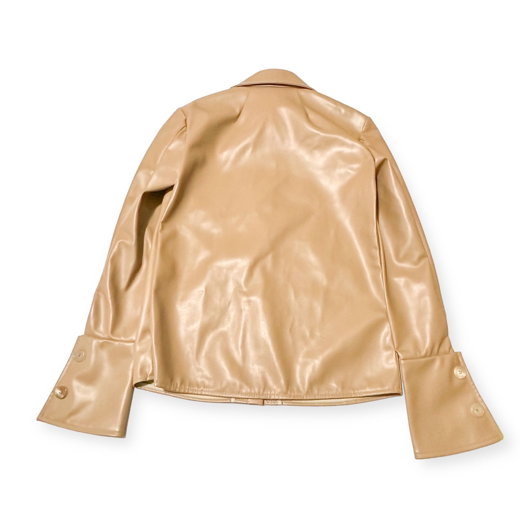 A.W.A.K.E. MODE A.W.A.K.E. MODE Faux Leather Shirt With Cuff Detail, Size 34 Size XS / US 0-2 / IT 36-38 - 5 Thumbnail