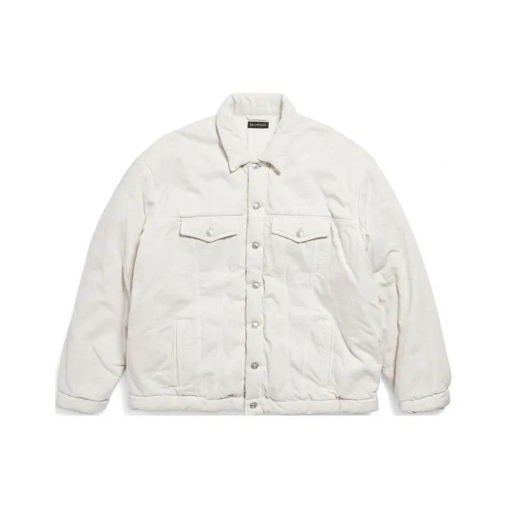 Balenciaga White Oversized Button-Up Jacket