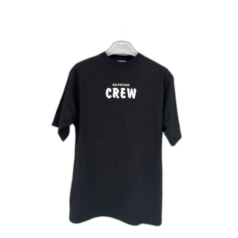 Balenciaga Balenciaga Crew Black Short Sleeve Shirt-yf Size US XXS / EU 40 - 1 Thumbnail