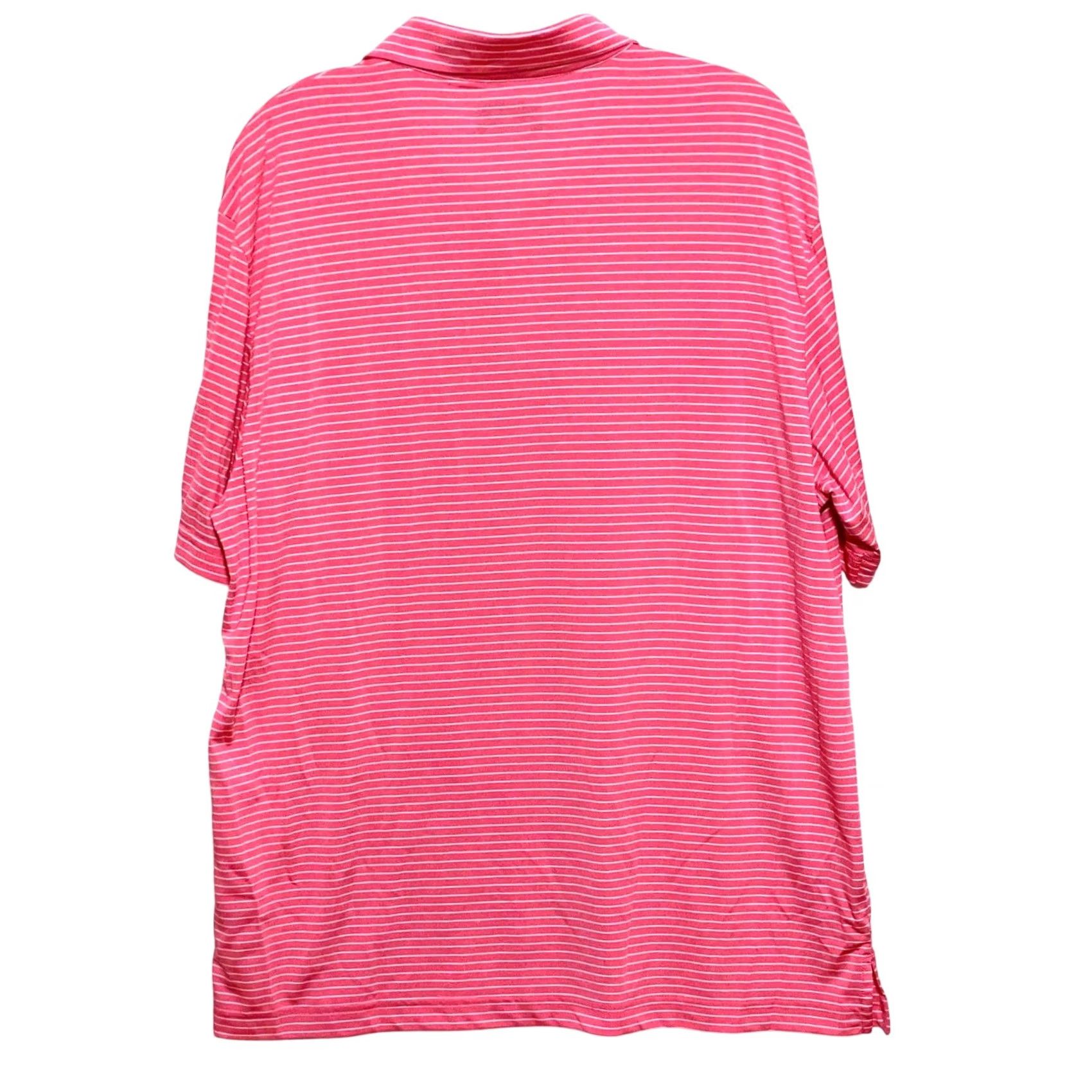 PGA Tour PGA Tour Polo Shirt Men L Striped Pink Short Sleeve Athletic Golf Core Activewear Resort Casual Shirt Size US L / EU 52-54 / 3 - 3 Thumbnail