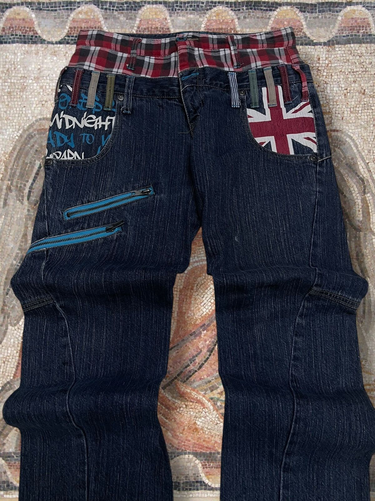Hysteric Glamour Vintage Og 90s Japan Designer Antful Punk Double Waist Denim Size US 29 - 4 Thumbnail