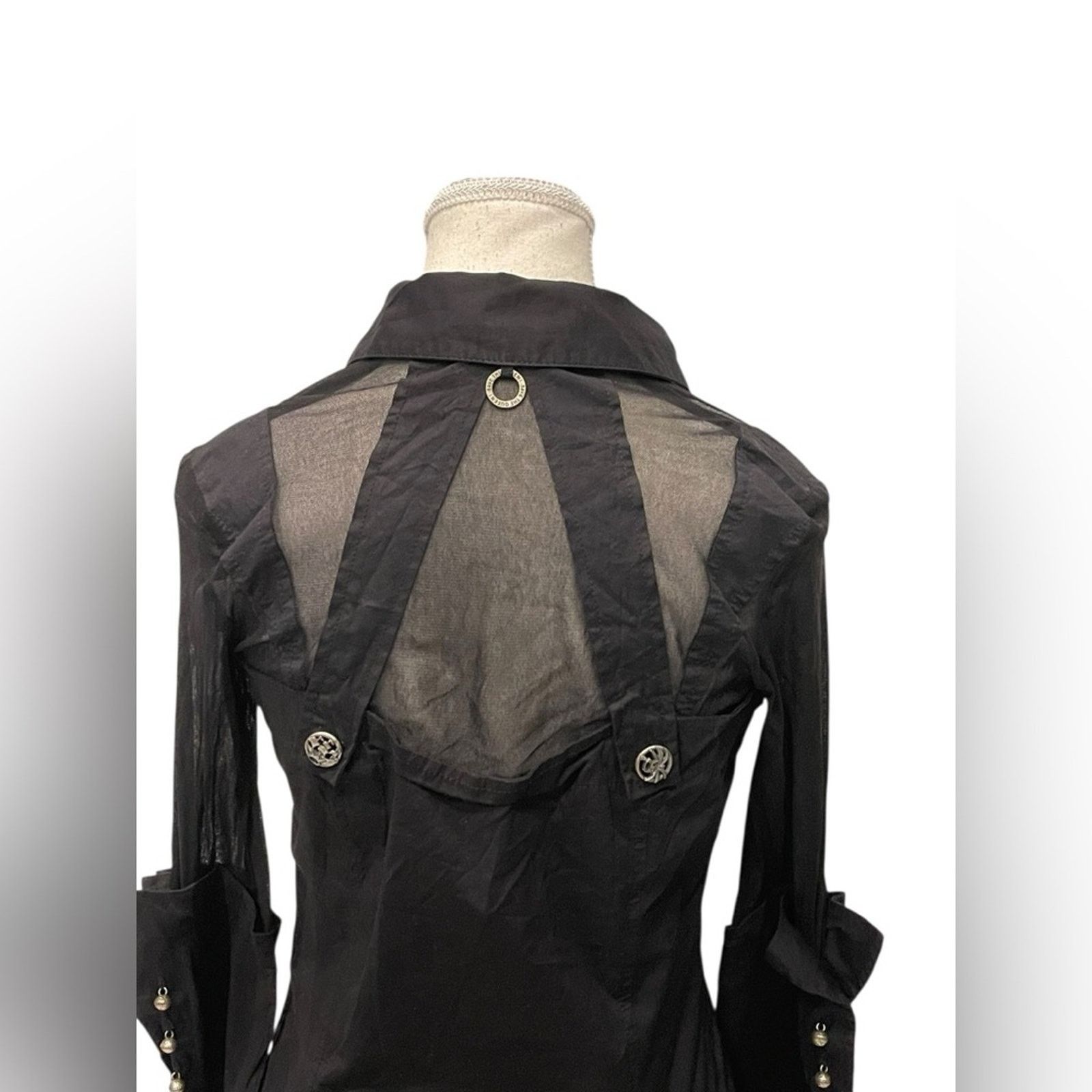Other SAVE THE QUEEN Y2K Grunge Goth Net Long Sleeve ShirT S Size S / US 4 / IT 40 - 6 Thumbnail