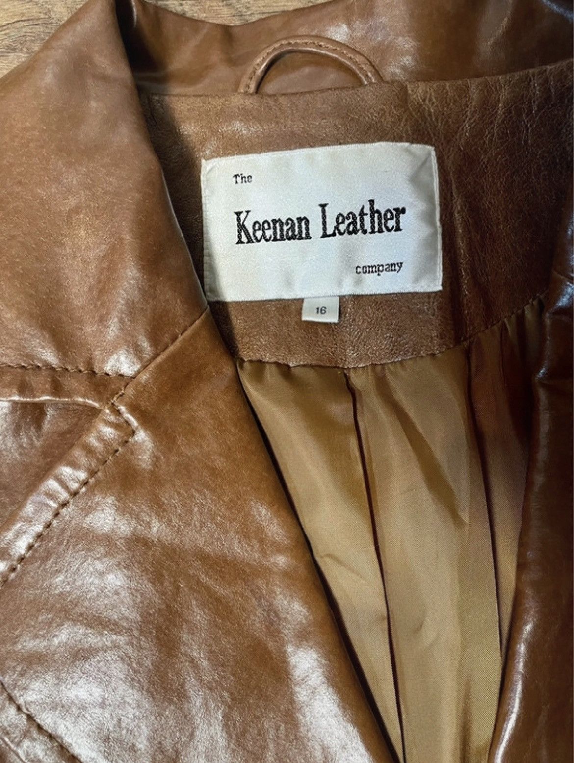 Vintage Vintage Women's Leather Jacket Keenan Leather Size L / US 10 / IT 46 - 7 Thumbnail