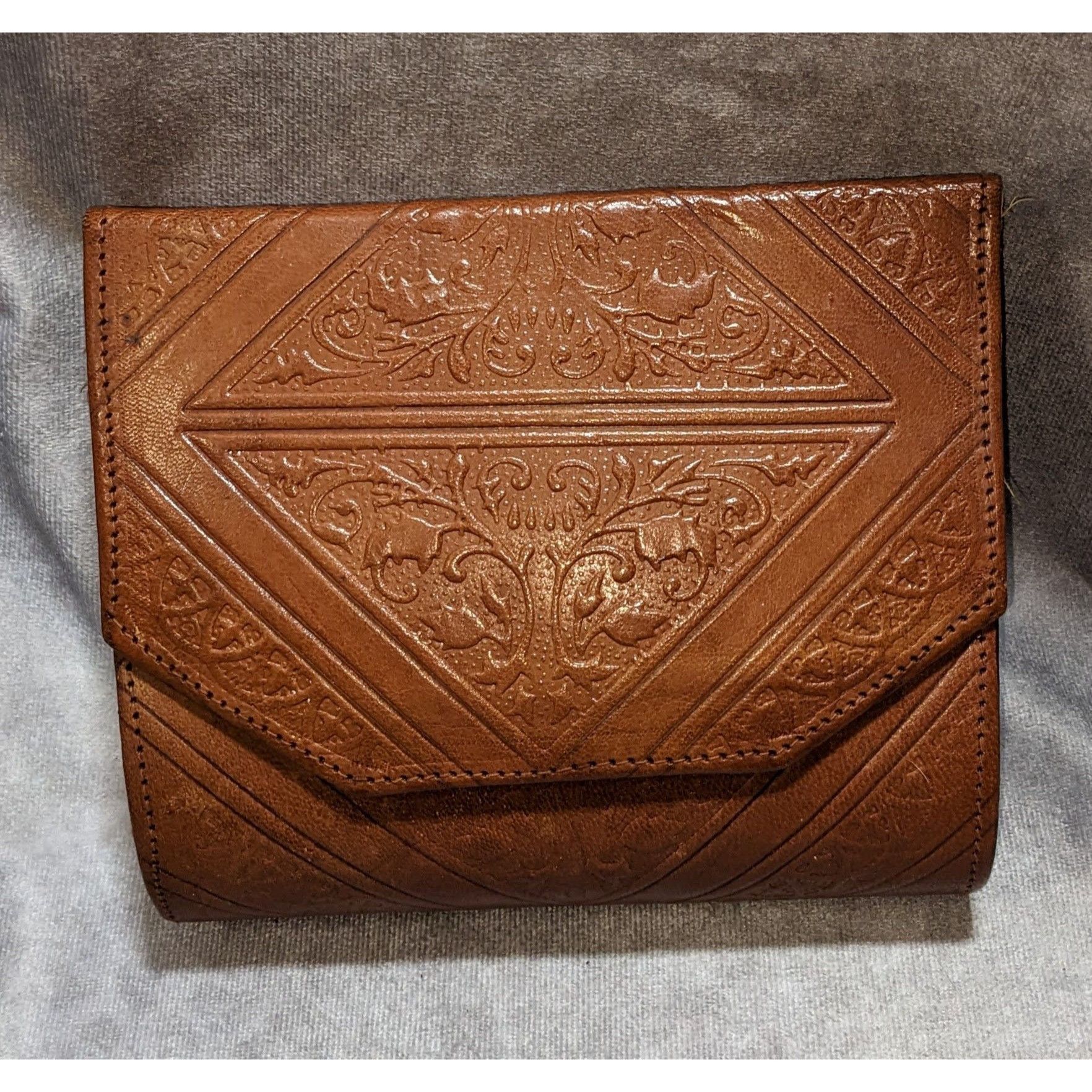 Other Vintage Moroccan Magic Hand-Tooled Leather Crossbody Bag Wit Size ONE SIZE - 1 Thumbnail