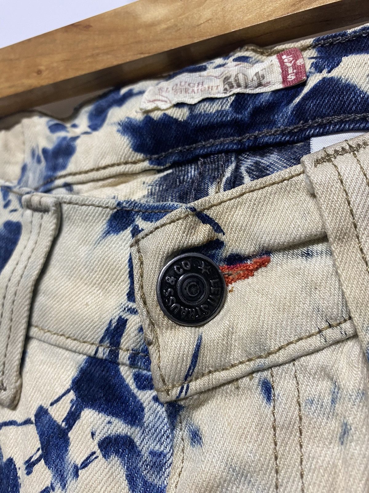 Levi's × Levi's Vintage Clothing Vintage Levis 504 Slouch Jeans Distressed Pants Sz 30 Size 30" / US 8 / IT 44 - 11 Thumbnail