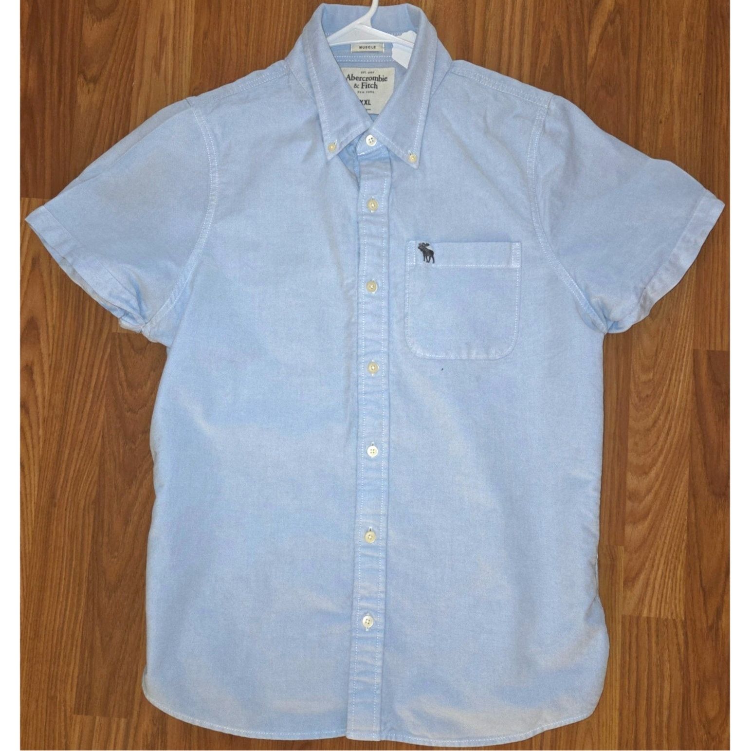 Abercrombie & Fitch Abercrombie & Fitch XXL Light Blue Muscle Shirt Size US XXL / EU 58 / 5 - 2 Thumbnail
