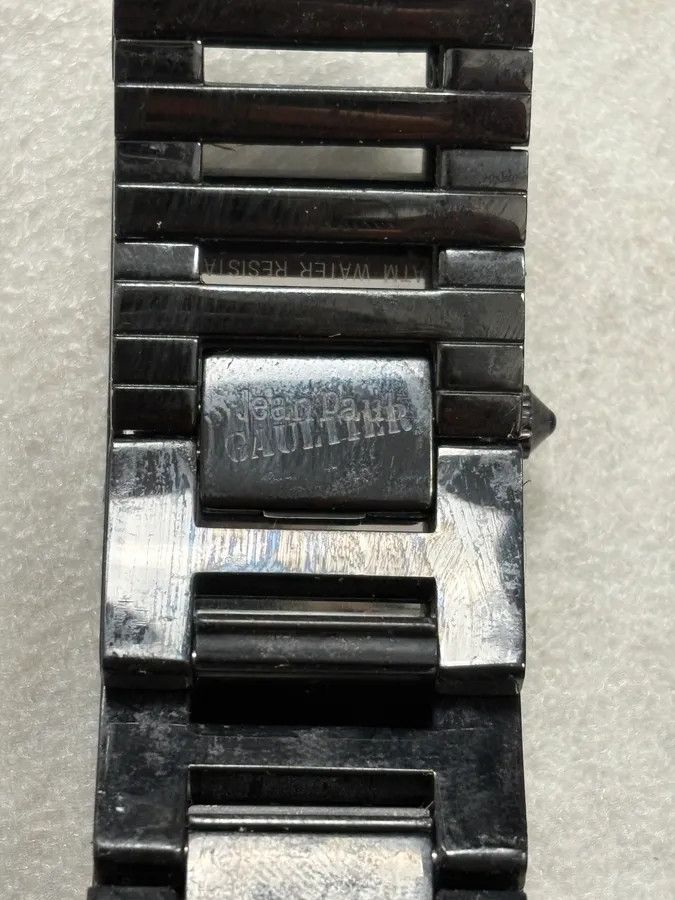 Jean Paul Gaultier 2000s Jean Paul Gaultier Black Rail Watch Size ONE SIZE - 10 Thumbnail