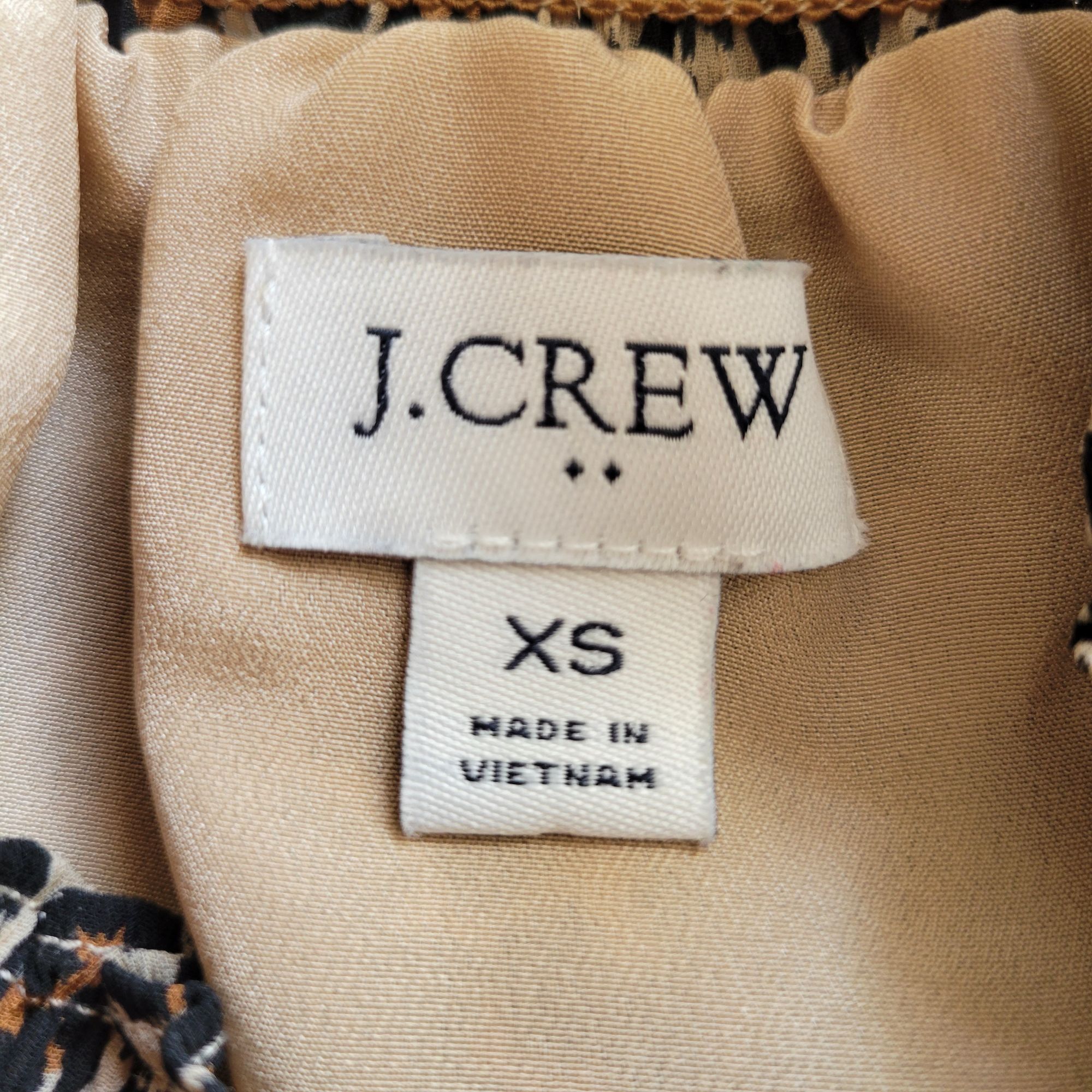 J.Crew J Crew XS Leopard Print Smocked Long Sleeve Blouse Mock High Size XS / US 0-2 / IT 36-38 - 2 Thumbnail