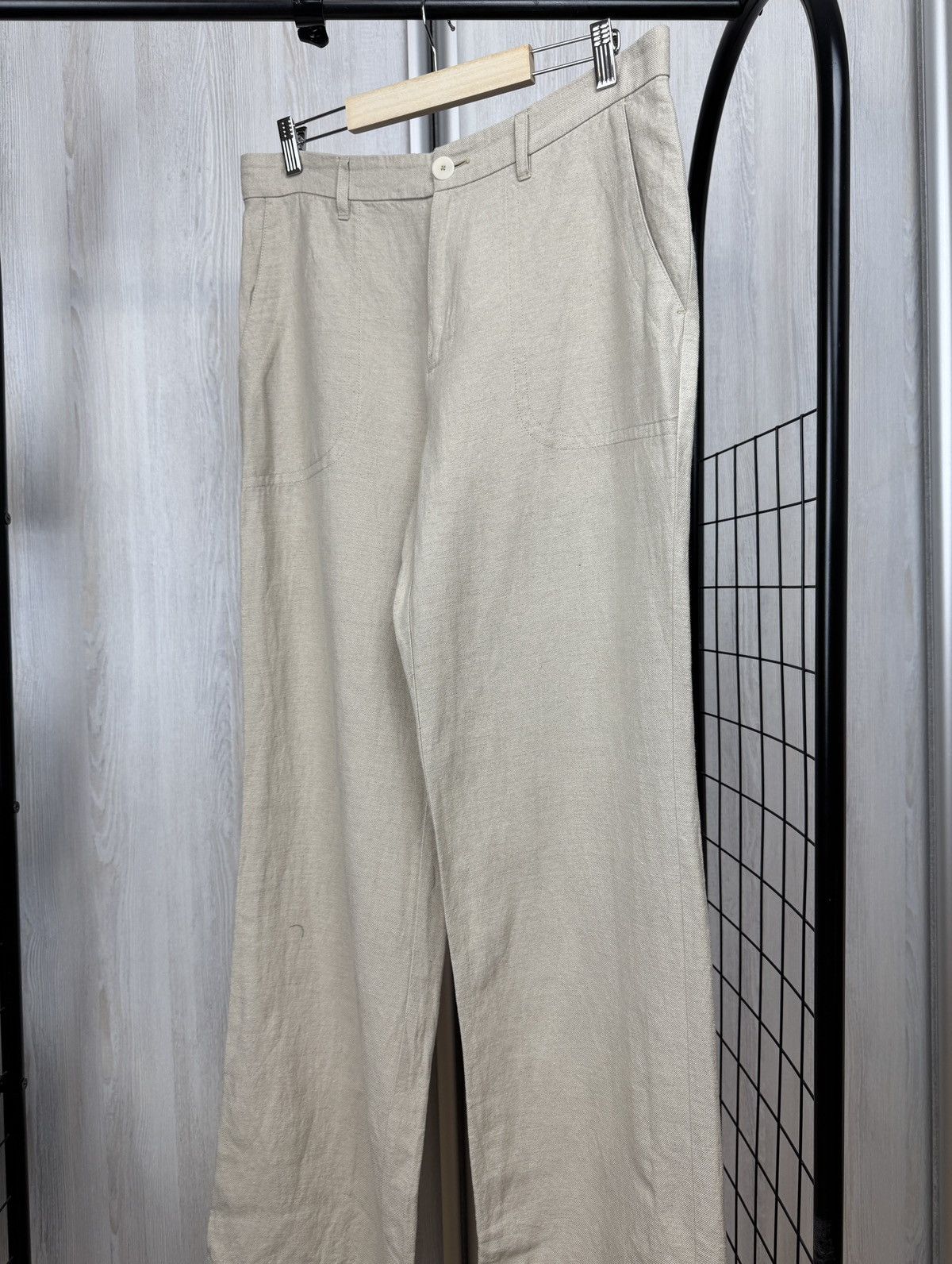 A.P.C. A.P.C linen cotton blend women’s casual beige pants size 42 Size 30" / US 8 / IT 44 - 6 Thumbnail
