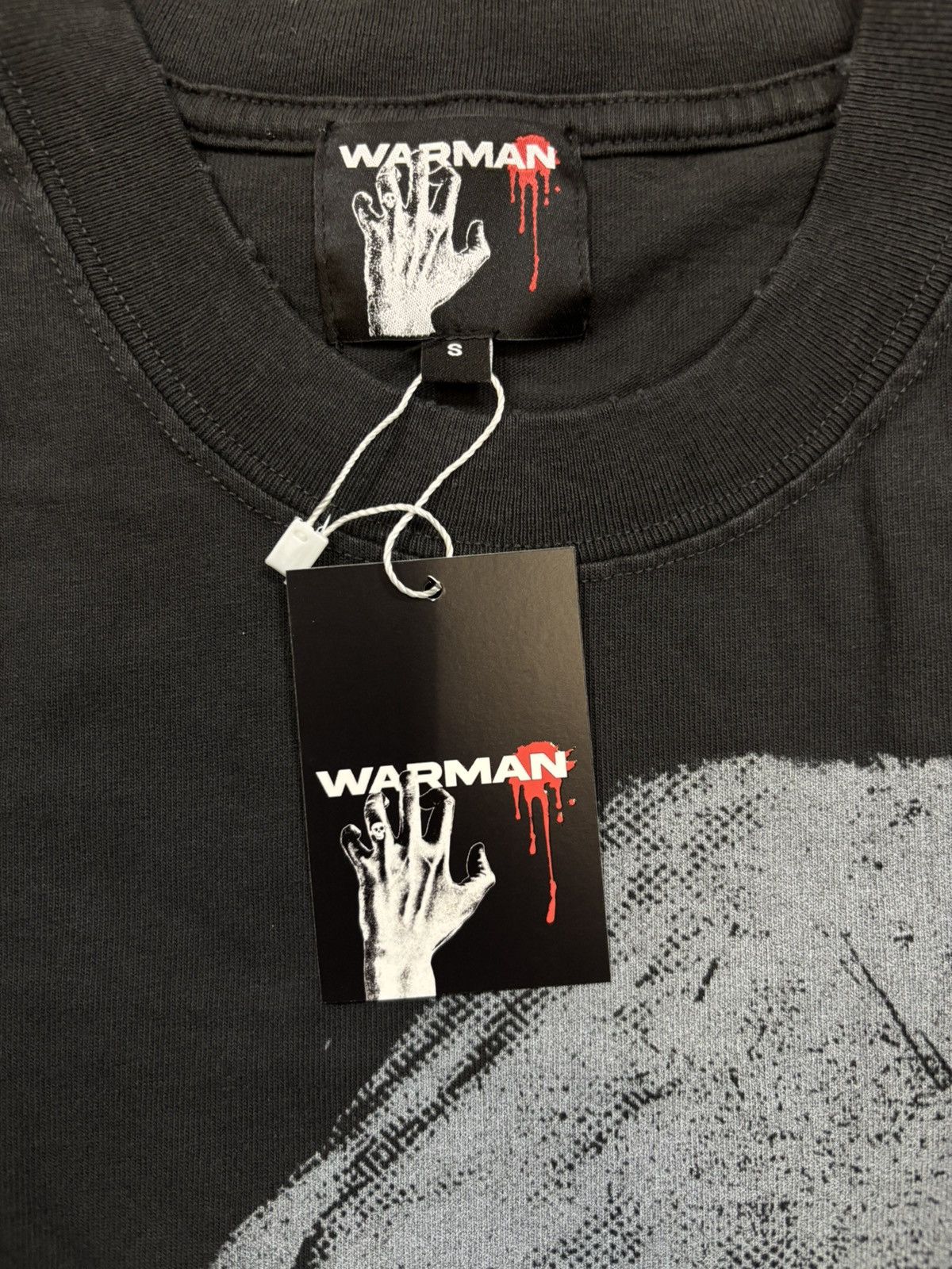 Vintage Warman Open Your Mouth Graphic T-Shirt, Washed Black Size US S / EU 44-46 / 1 - 7 Thumbnail