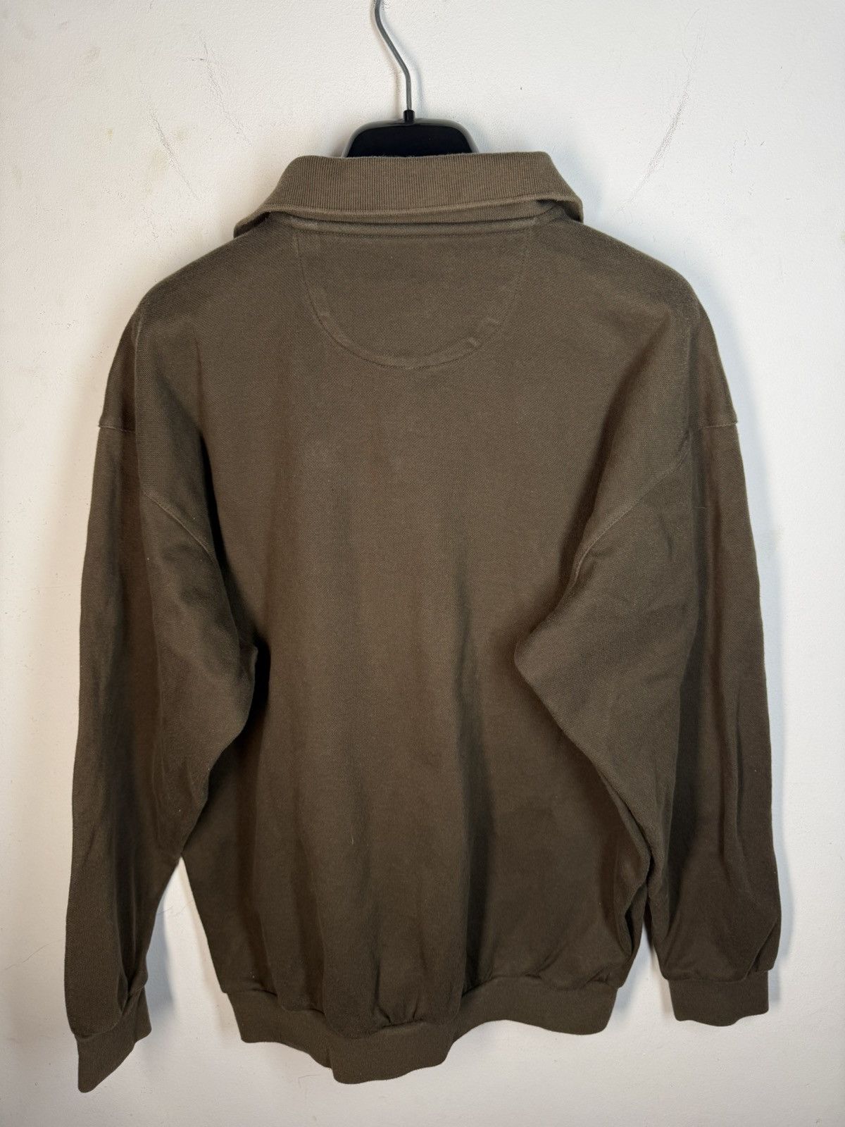 Yves Saint Laurent 90s YSL Sweatshirt 1/4 Olive Vintage Sweater Quarter Zip Size US L / EU 52-54 / 3 - 18 Thumbnail