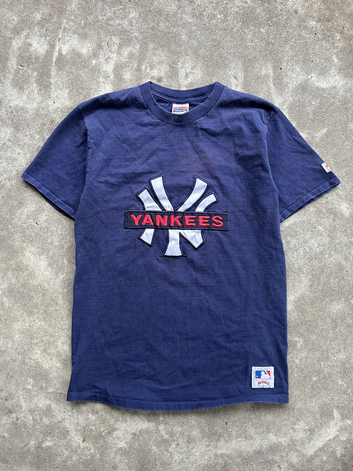 New York Yankees × Nutmeg Vintage Nutmeg NY Yankees Embroidered Tee Size US XL / EU 56 / 4 - 1 Thumbnail