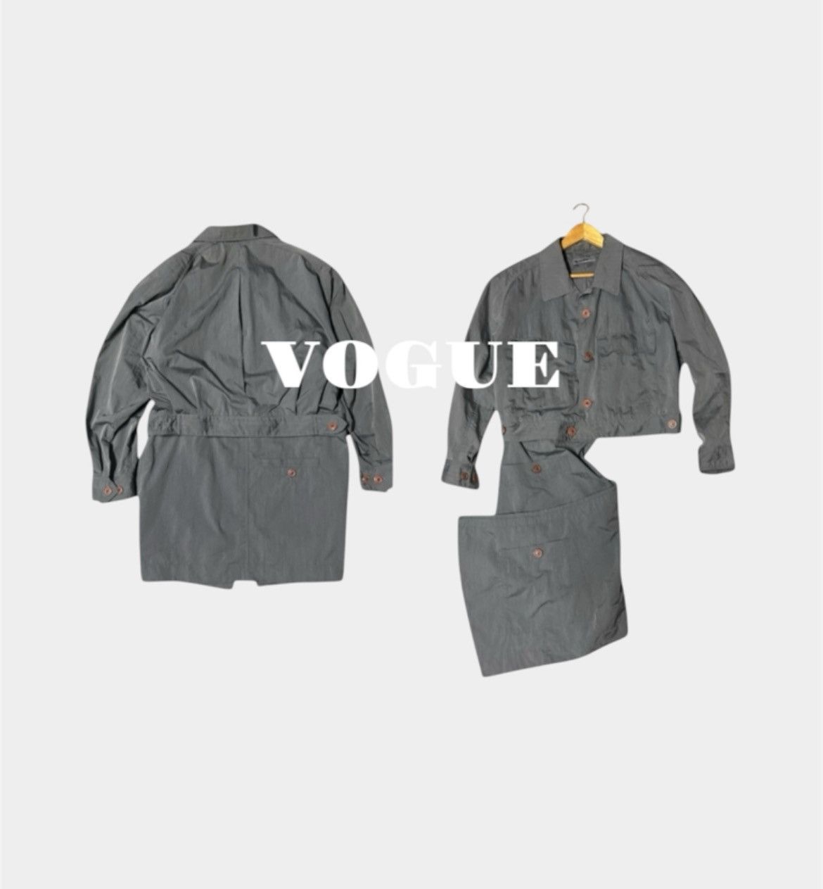 80s Issey Miyake long jacket detachable to bomber jacket