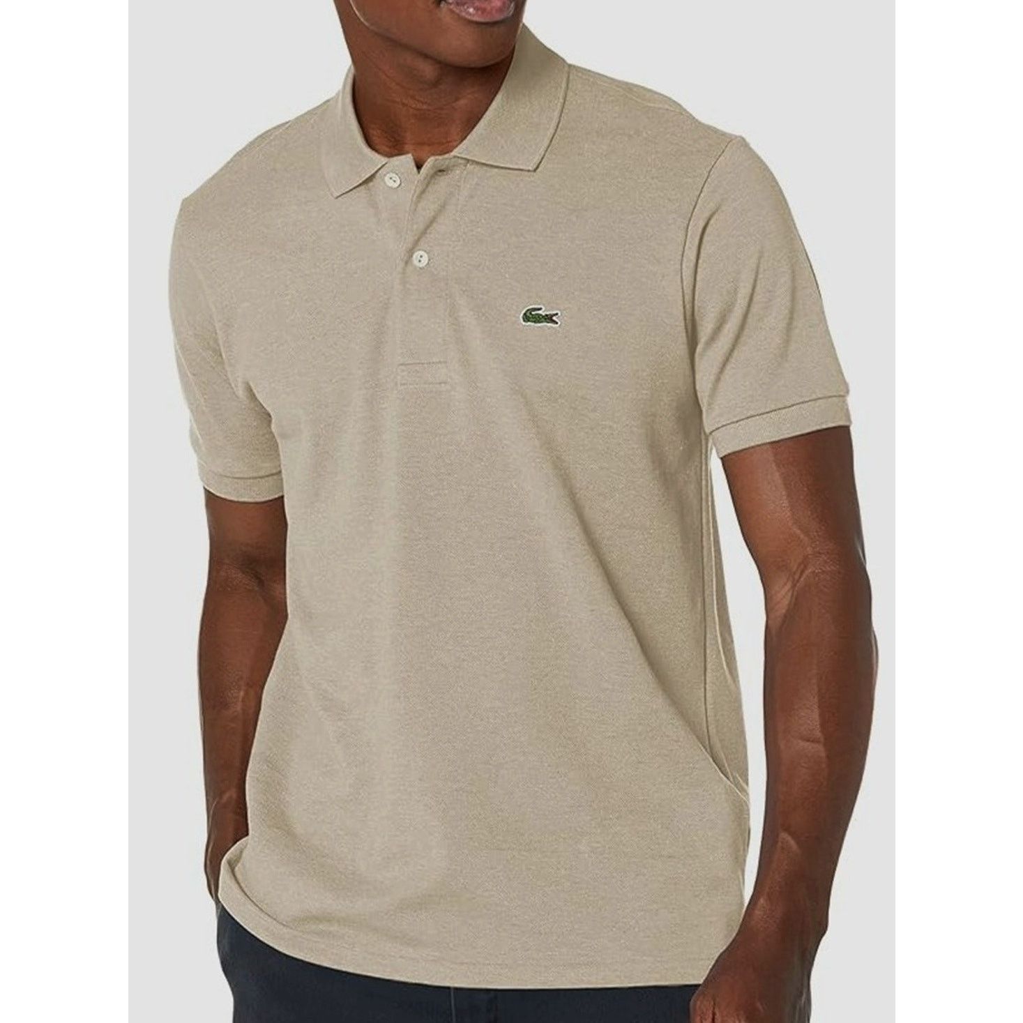 Lacoste Lacoste Men's Short Sleeve Chine Pique Polo Shirt Gray 4XL Size US XXL / EU 58 / 5 - 1 Thumbnail