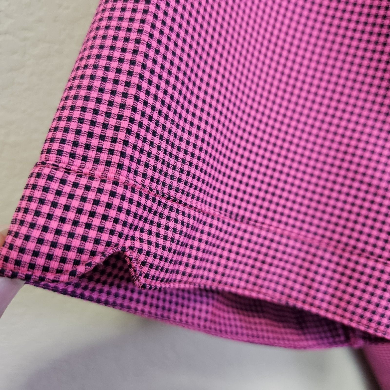 Swims SWIMS Crewart Polo Shirt Pink Micro Check Performance Golf Size US XXL / EU 58 / 5 - 4 Thumbnail