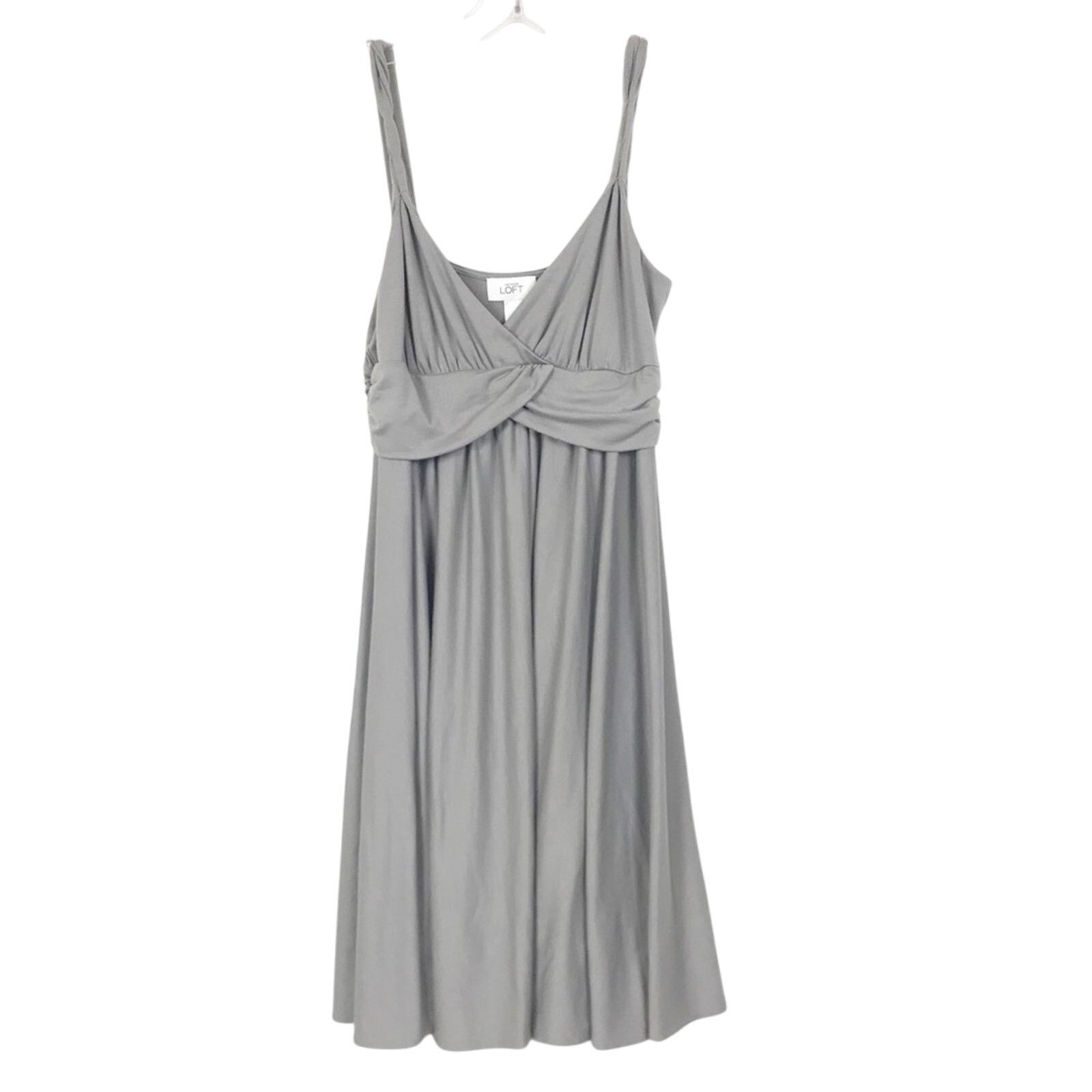 Loft Ann Taylor Loft Gray Sleeveless Flowy Dress Sz S Size S / US 4 / IT 40 - 6 Thumbnail