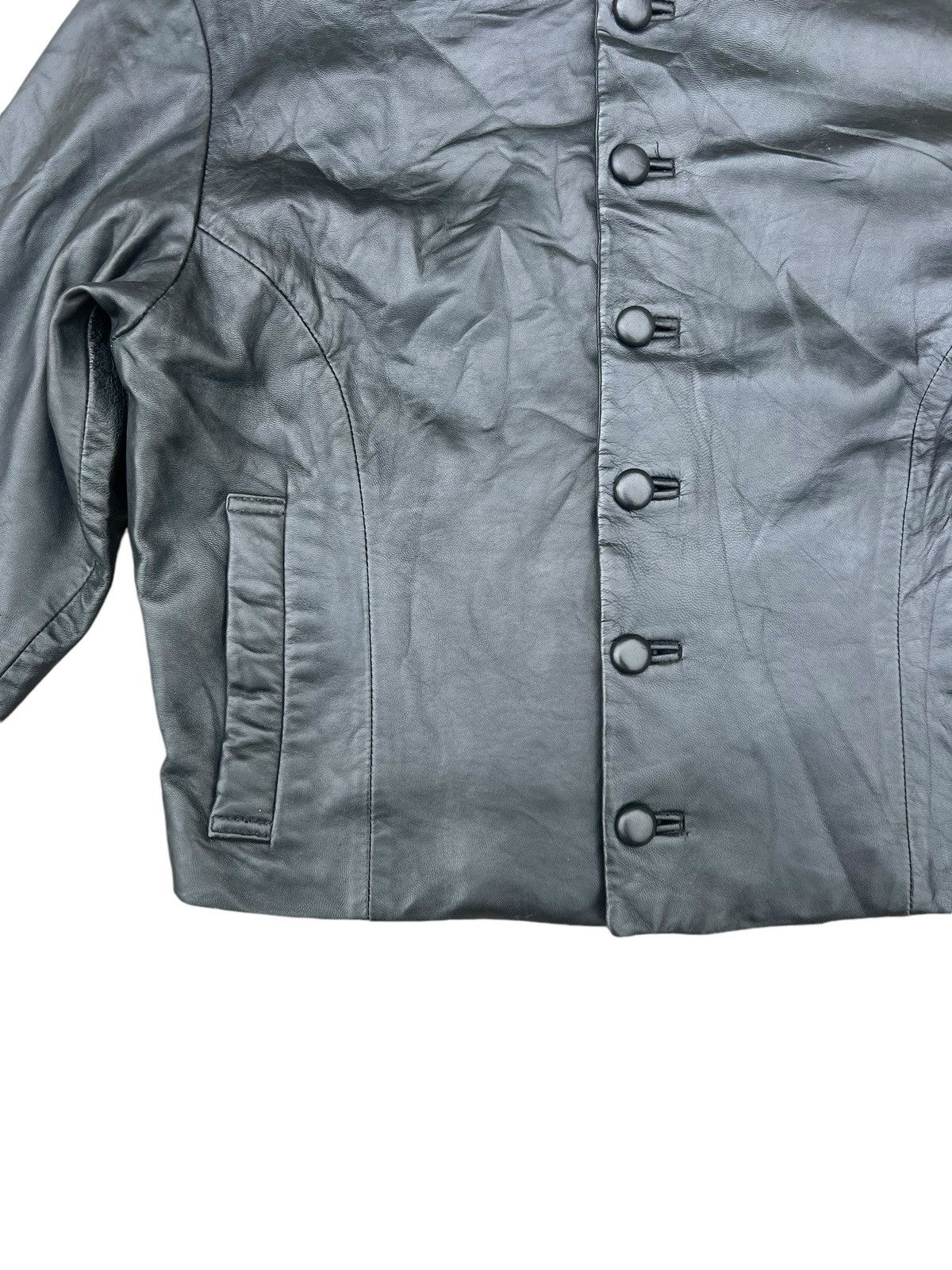 Hai Sporting Gear × Issey Miyake Vintage Hai Sporting Patina Sheepskin Leather Jacket Crop Size US M / EU 48-50 / 2 - 7 Thumbnail