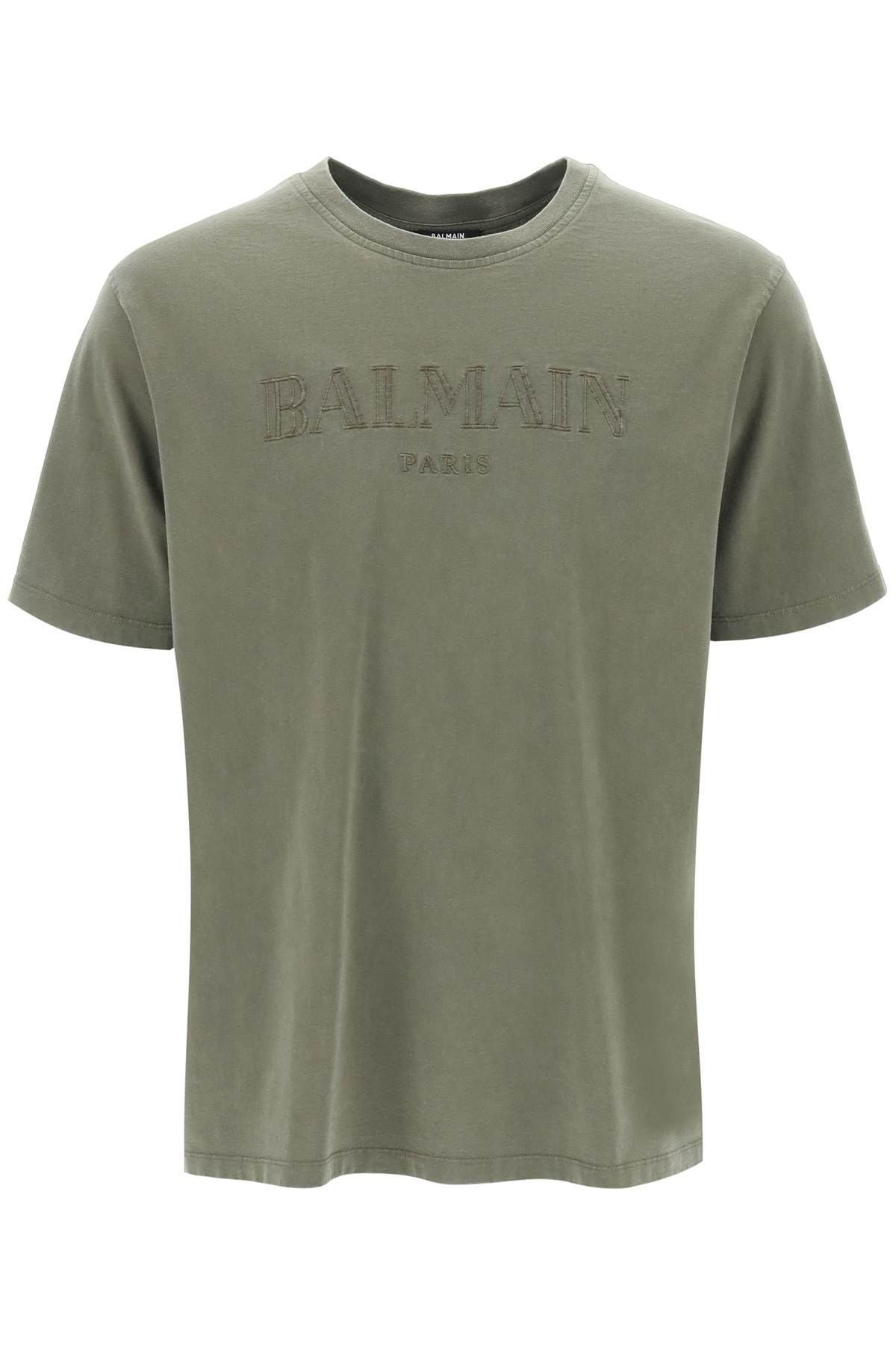 Image of Balmain Vintage Balmain T-Shirt in Kaki Kaki, Men's (Size Small)