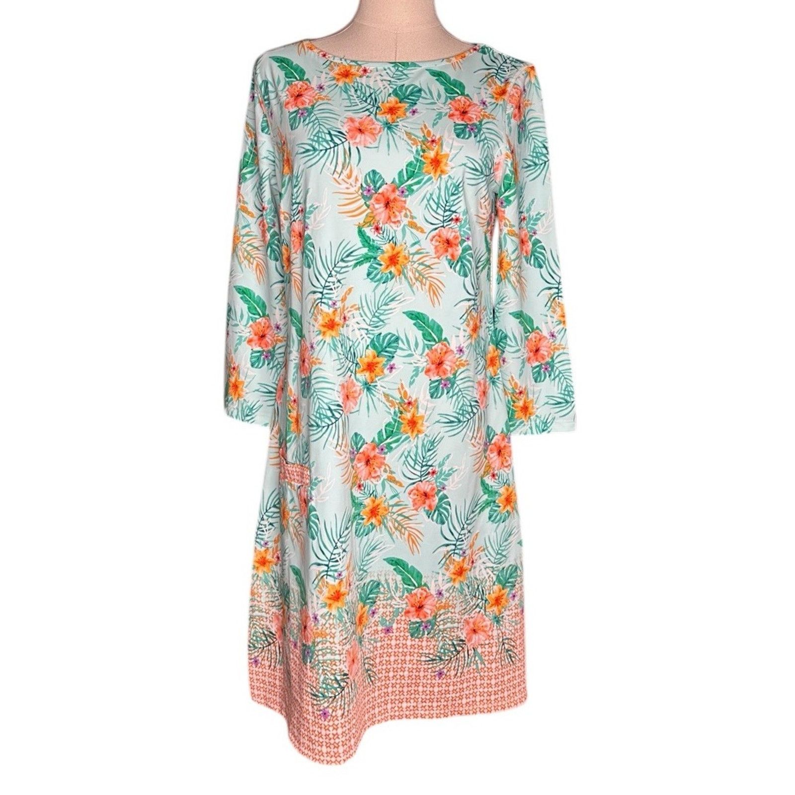 Other CABANA LIFE Cayman Print UPF Shift Dress M Swim Cover Beach Size M / US 6-8 / IT 42-44 - 1 Thumbnail