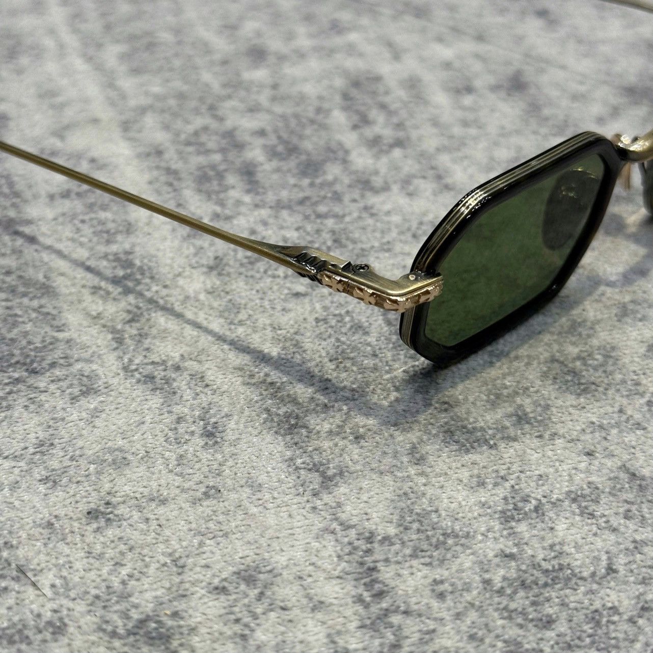 Chrome Hearts CHROME HEARTS STYLIDA Dark Tortoise/Antique Gold-Sun Size ONE SIZE - 3 Thumbnail