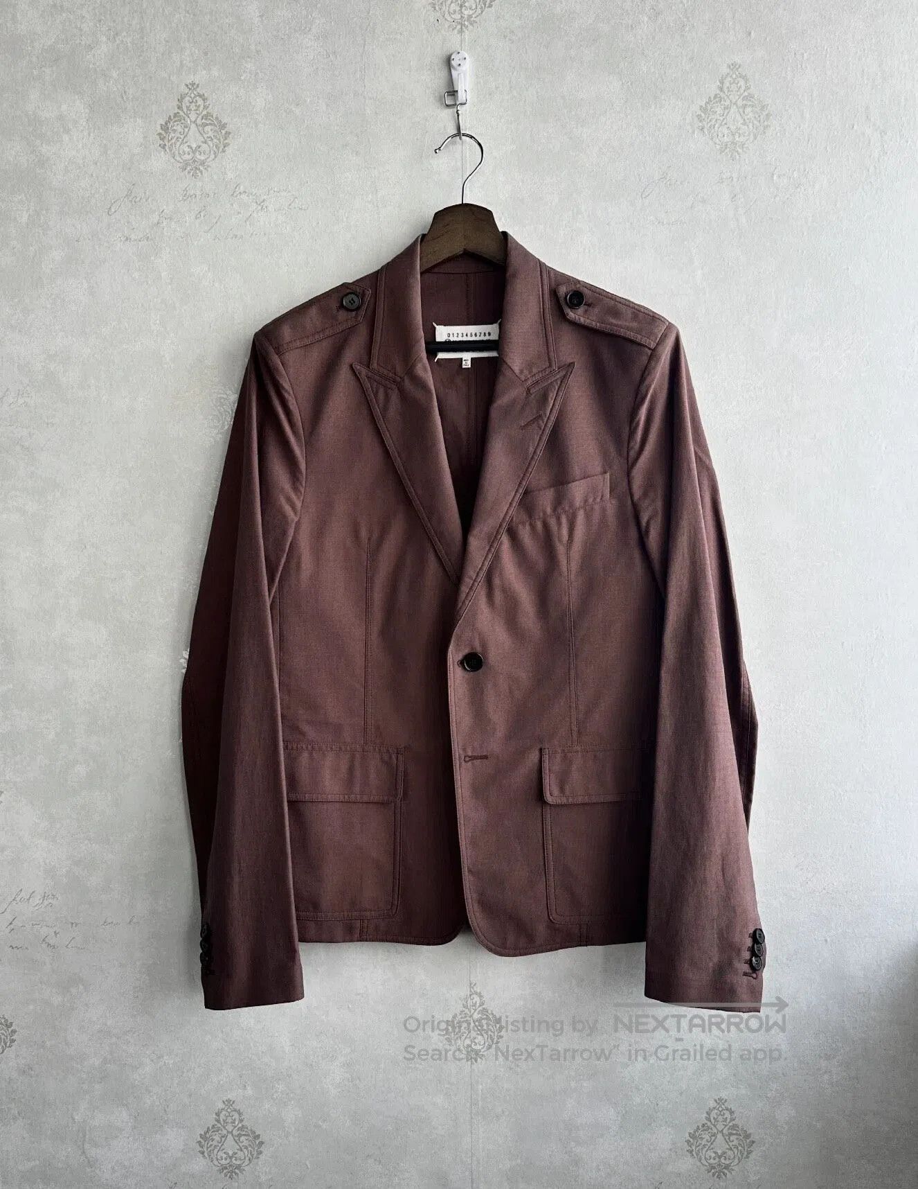 Maison Margiela Maison Margiela Gun-barred collar suit jacket| Size 46R - 2 Thumbnail