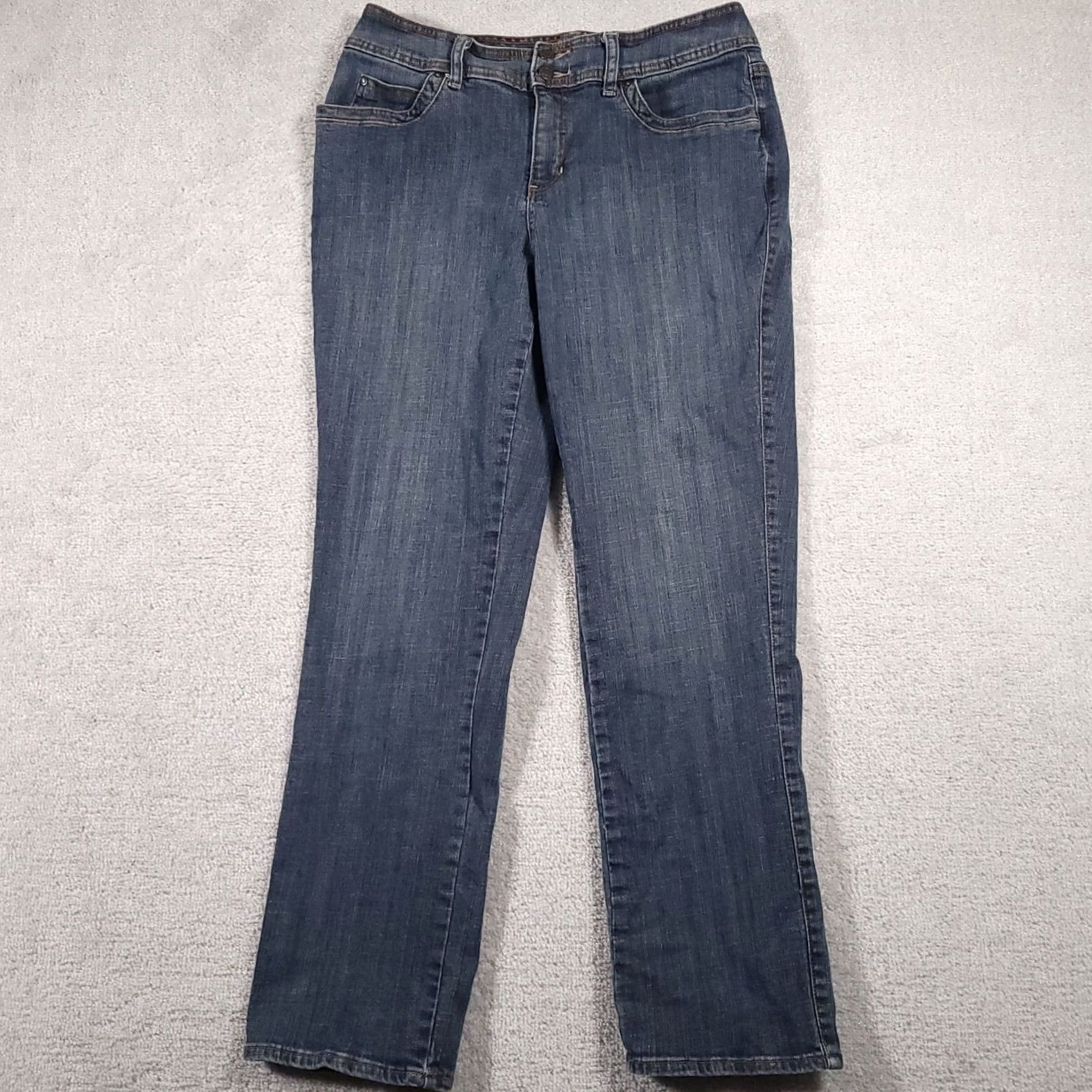 Denime A.N.A. Skinny Denim Jeans Women's 14W Stretch Medium Wash Jeans 31in Inseam Blue 5-Pocket Regular Rise Mens? Size 24" / US 00 / IT 34 - 2 Thumbnail