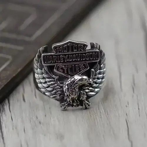 Jewelry x Ring Gold Plated Silver 925 Harley Adjustable Ring, Men's