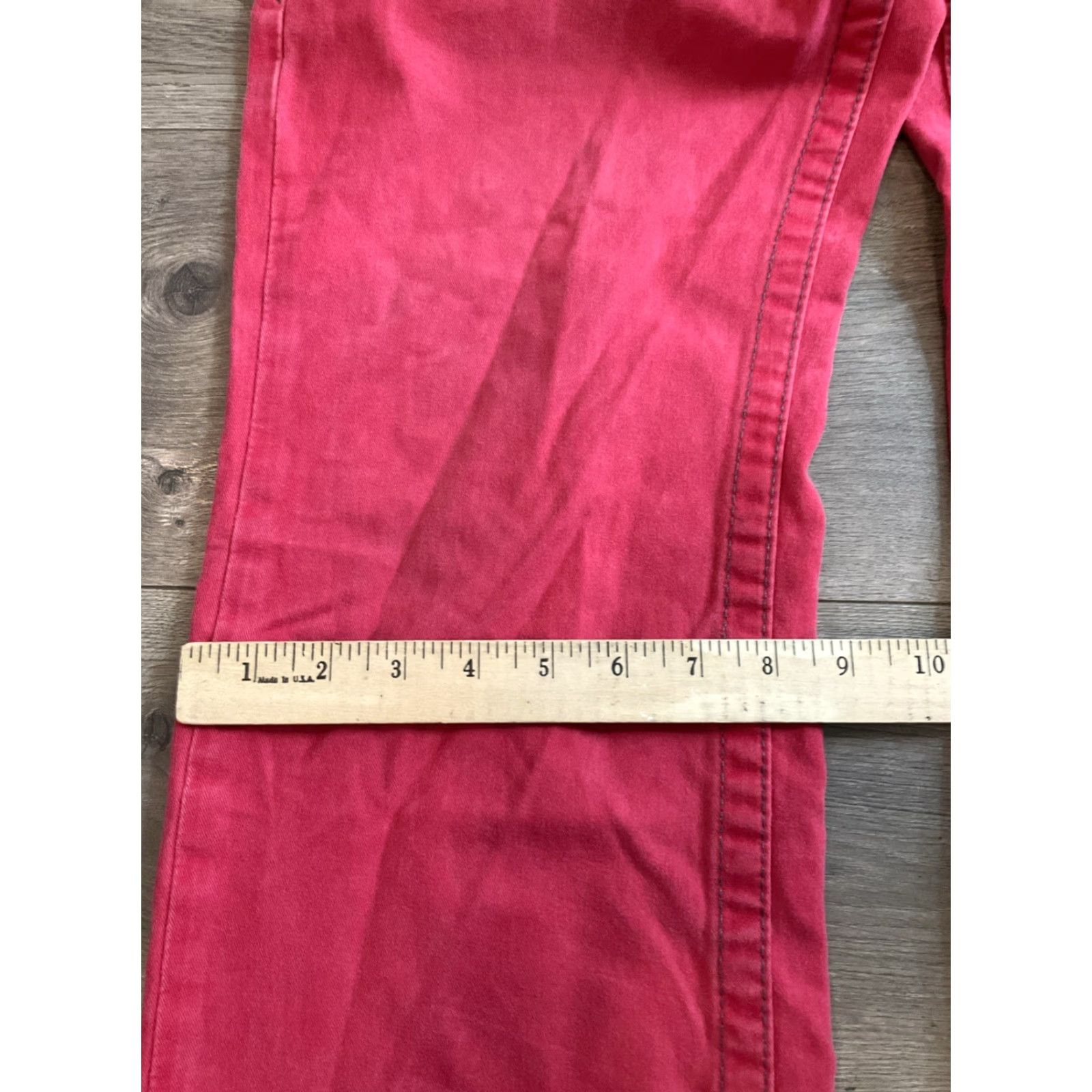 True Religion True Religion Women's Straight Leg Jeans 5-Pocket Red Size 33 Denim Cotton Solid Size 26" / US 2 / IT 38 - 3 Thumbnail