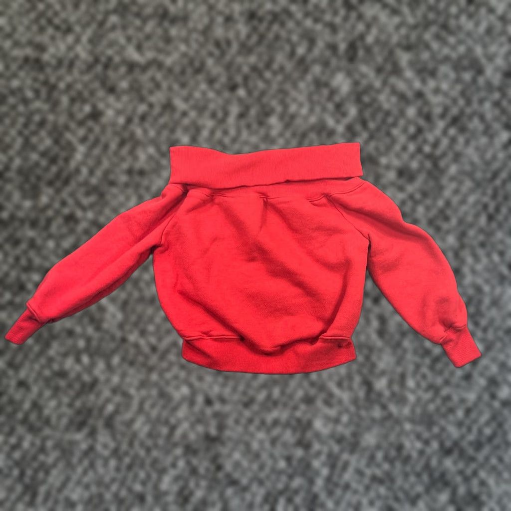 Good American Good American Sweater Women Size 1 Red Off The Shoulder Long Sleeve Pullover Knit Size XS / US 0-2 / IT 36-38 - 1 Thumbnail