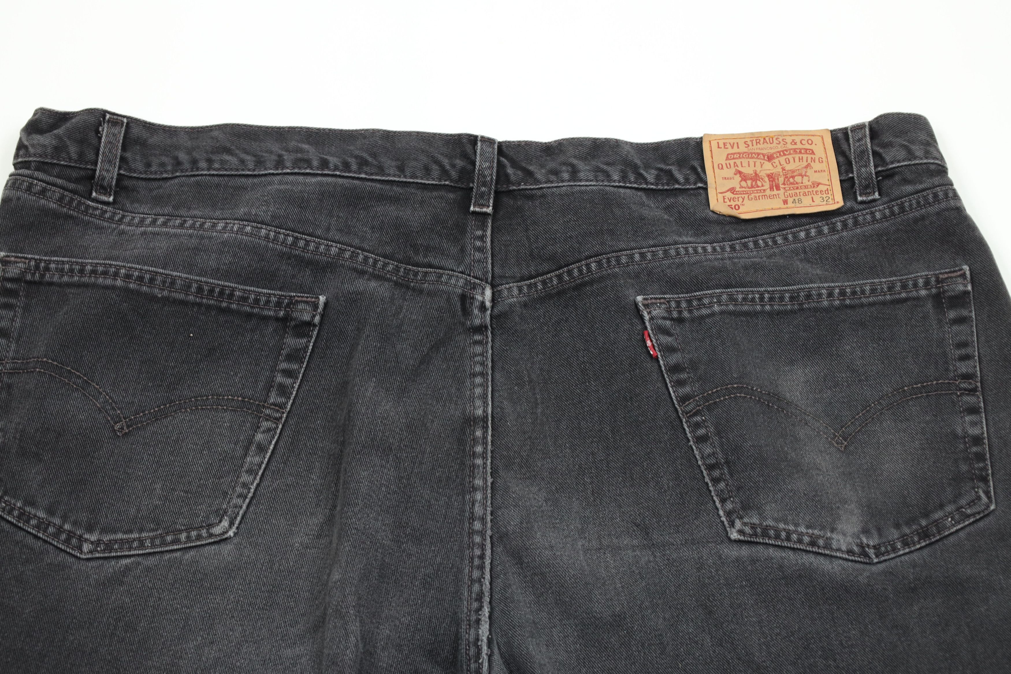 Levi's × Vintage Vintage Y2K 2000 Levis 550 Relaxed Fit Denim Jeans Black USA Size US 44 / EU 60 - 12 Thumbnail
