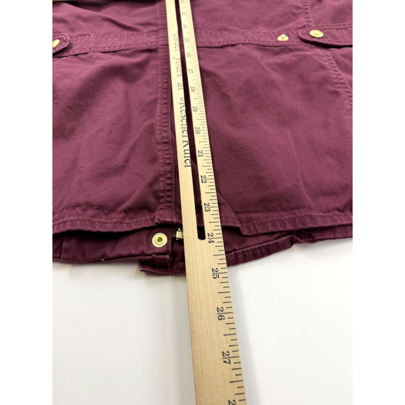 J.Crew J.Crew Jacket Womens Large Red Twill Military Utility Snap Front Pockets Size L / US 10 / IT 46 - 7 Thumbnail