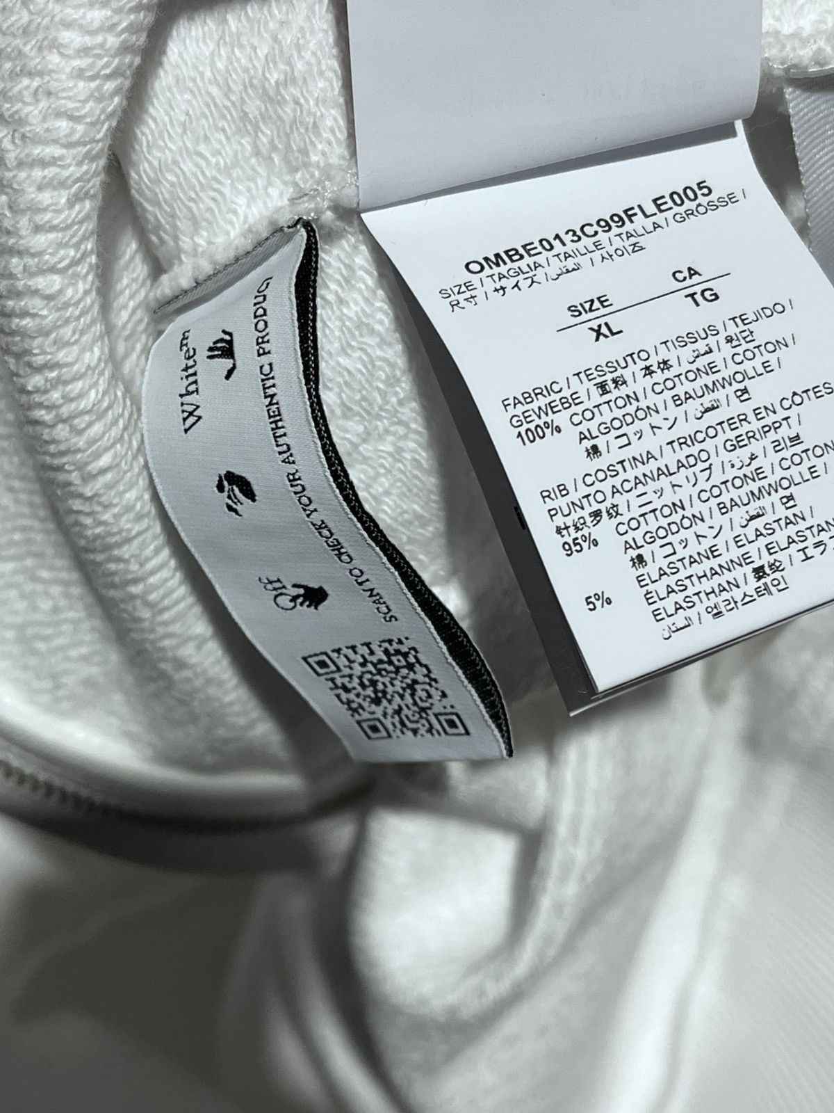 Off-White OFF WHITE ZIL HOODIE WHITE XL Size US XL / EU 56 / 4 - 6 Thumbnail