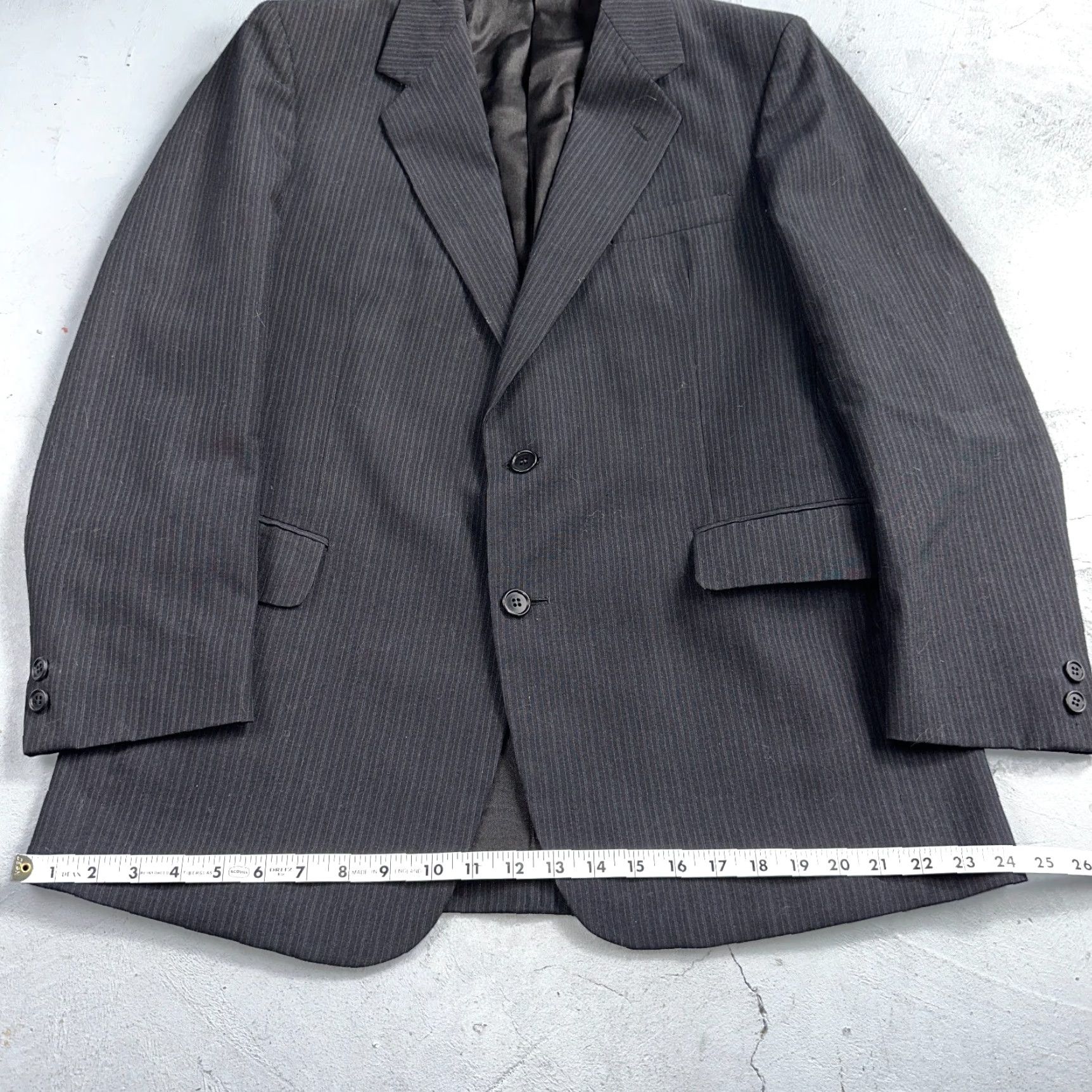 American Trench VINTAGE American Trend Mens 3 Piece Suit Jacket Coat Pants Vest 1970s Rockabilly Black Size 42 Size 42R - 3 Thumbnail