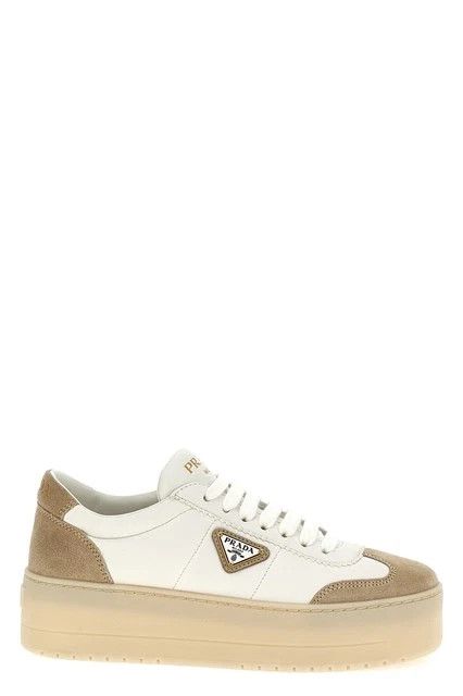 Prada PRADA Downtown Beige Leather Sneakers New Authentic Size US 9 / IT 39 - 5 Thumbnail