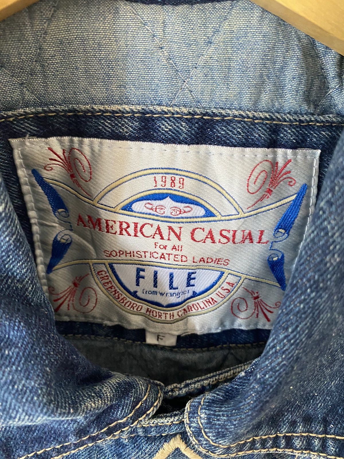 Vintage × Wrangler VTG 90s Wrangler Auth Western jacket jeans denim mens Large Size US M / EU 48-50 / 2 - 4 Thumbnail