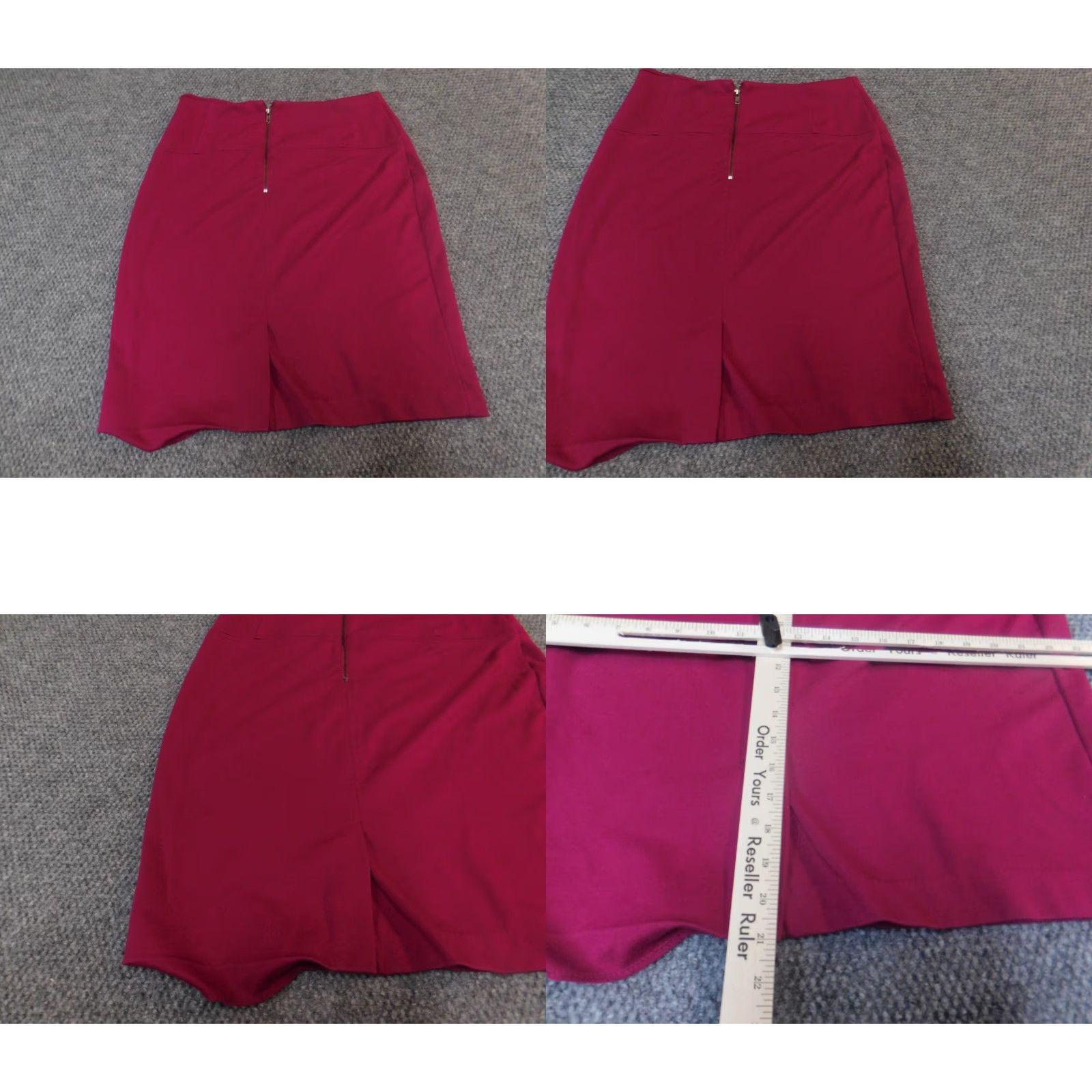 Vintage New York and Company Skirt Womens 6 Pink Zip Knee Length A-Line Solid 100% Polyester Zip Women's Casual Vintage No Size 28" / US 6 / IT 42 - 8 Thumbnail