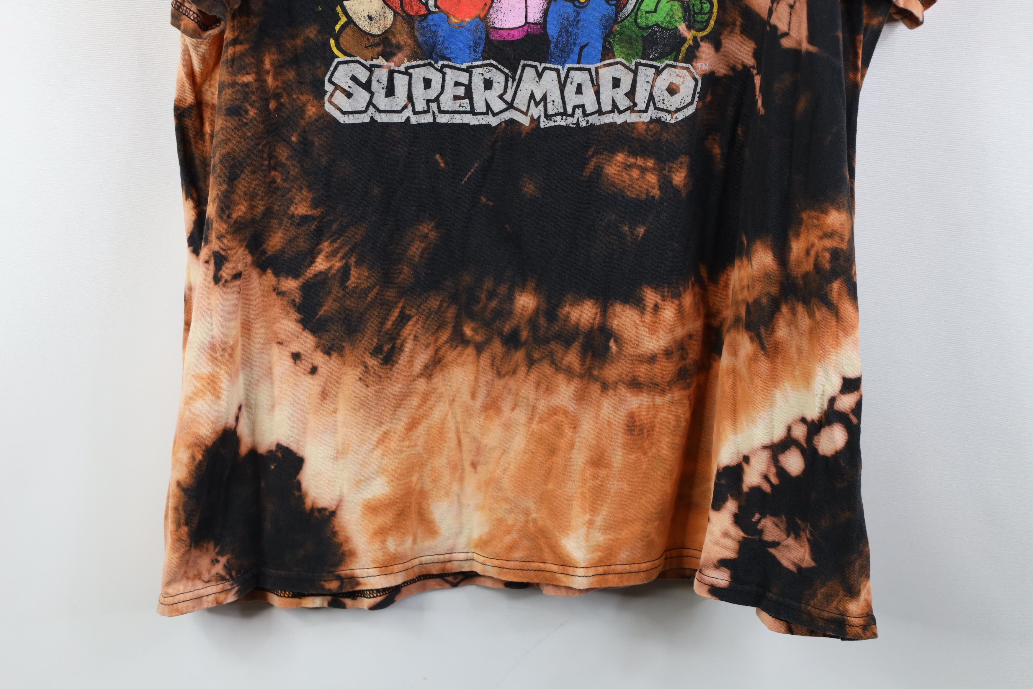 Nintendo Vintage Y2K Nintendo Acid Wash Super Mario Game T-Shirt Size US XL / EU 56 / 4 - 3 Thumbnail