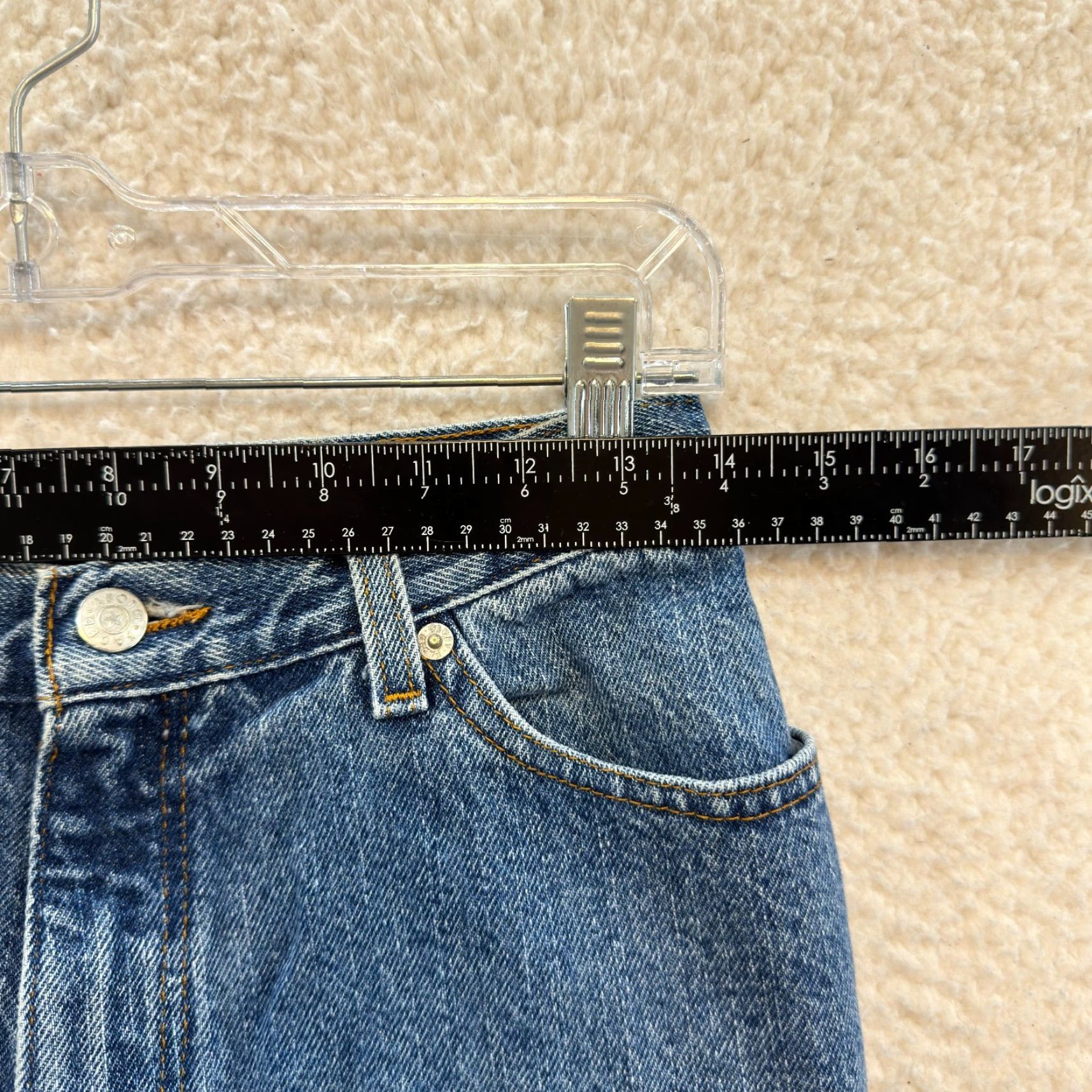 Faded Glory VINTAGE 90s Jeans Denim 100% Cotton Western Mom High Waist 8 Tall 28 Inseam 32 Blue Nike Size 30" / US 8 / IT 44 - 6 Thumbnail