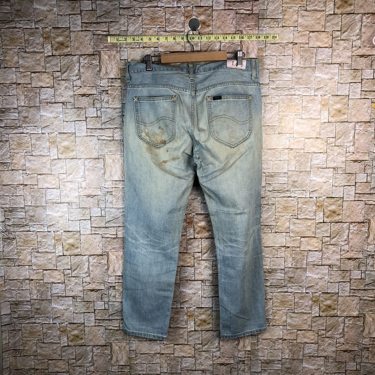 Lee Lee vintage Blue Distressed Denim Pants #A1029 Size US 31 - 14 Thumbnail