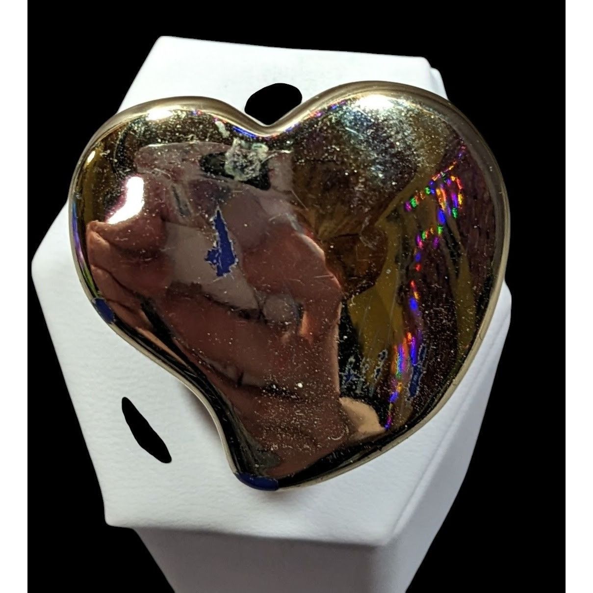 Other Chunky Plastic Metallic Gone Tone Fashion Ring Size 6 1/2 Size ONE SIZE - 1 Thumbnail