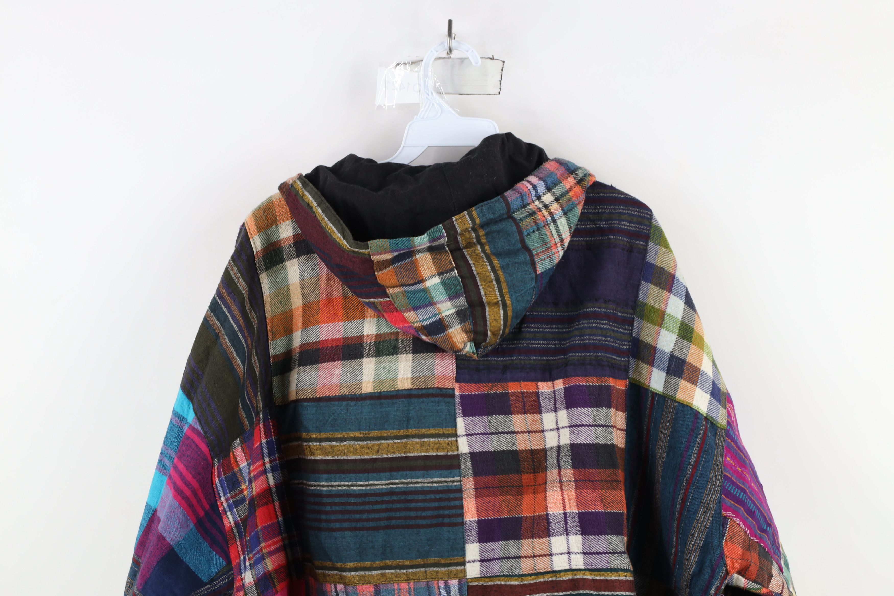 Vintage Vintage 90s Streetwear Quilt Patchwork Hooded Anorak Jacket Size ONE SIZE - 13 Thumbnail