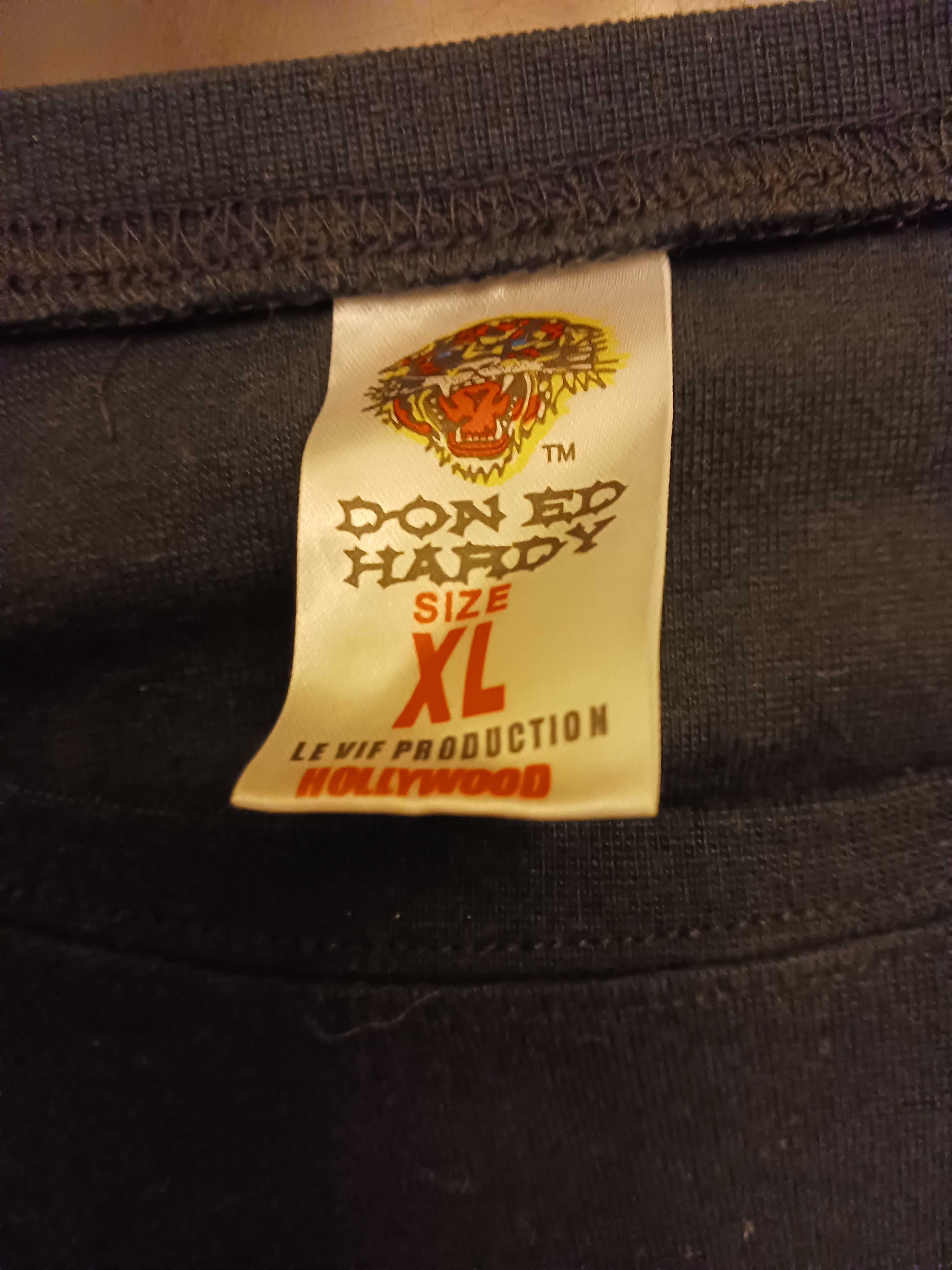 Ed Hardy 100% Cotton Long Sleeve Beaded "Day of Dead" Shirt Size XL / US 12-14 / IT 48-50 - 3 Thumbnail