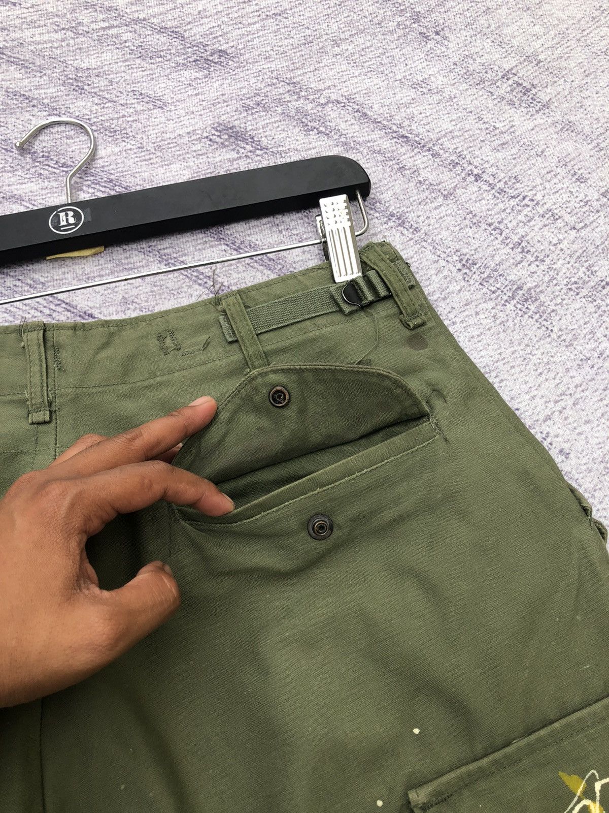 Designer × Vintage Very Rare Cargo Pants Art Colour Paint W30 x L37 Size US 30 / EU 46 - 19 Thumbnail