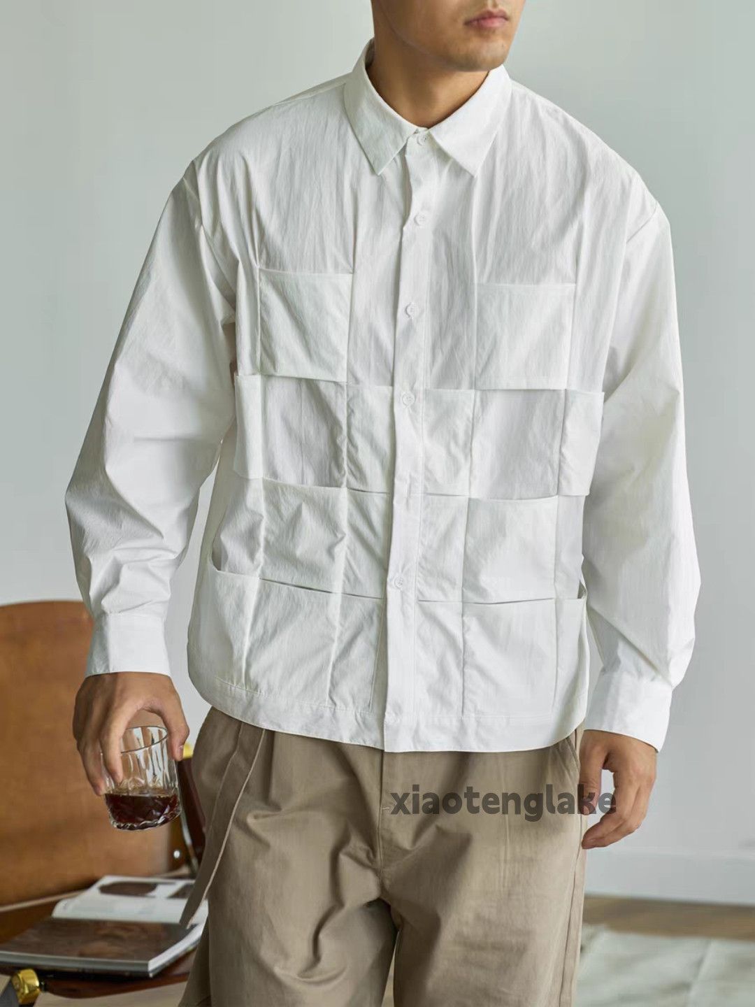 Designer × Vintage Utility skate hiphop baggy patchwork yuppie cleanfit shirts Size US 32 / EU 48 - 1 Thumbnail