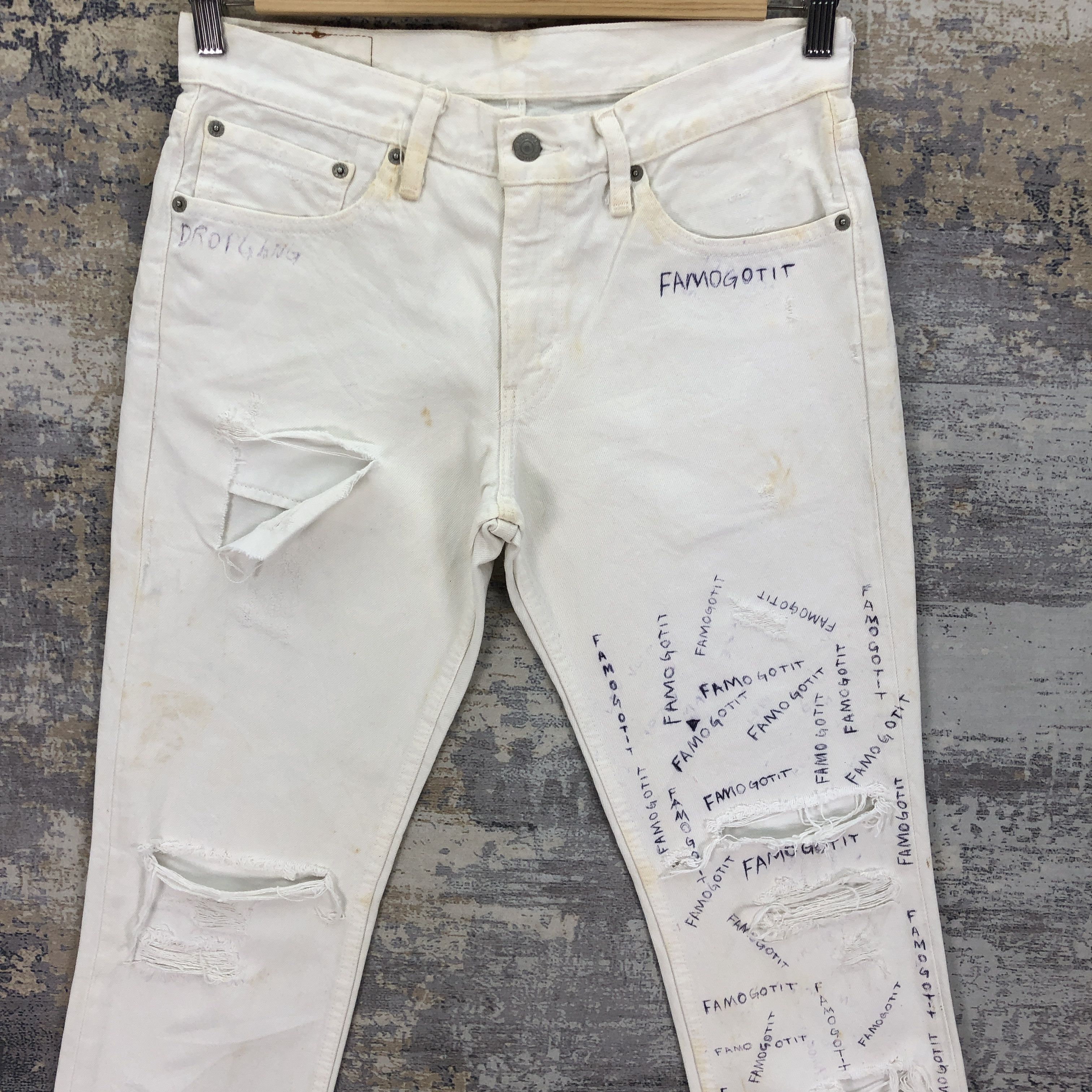 Levi's × Vintage Vintage Y2K Levis 511 Ripped Jeans Levi's Stove Pipe Denim Size US 30 / EU 46 - 3 Thumbnail